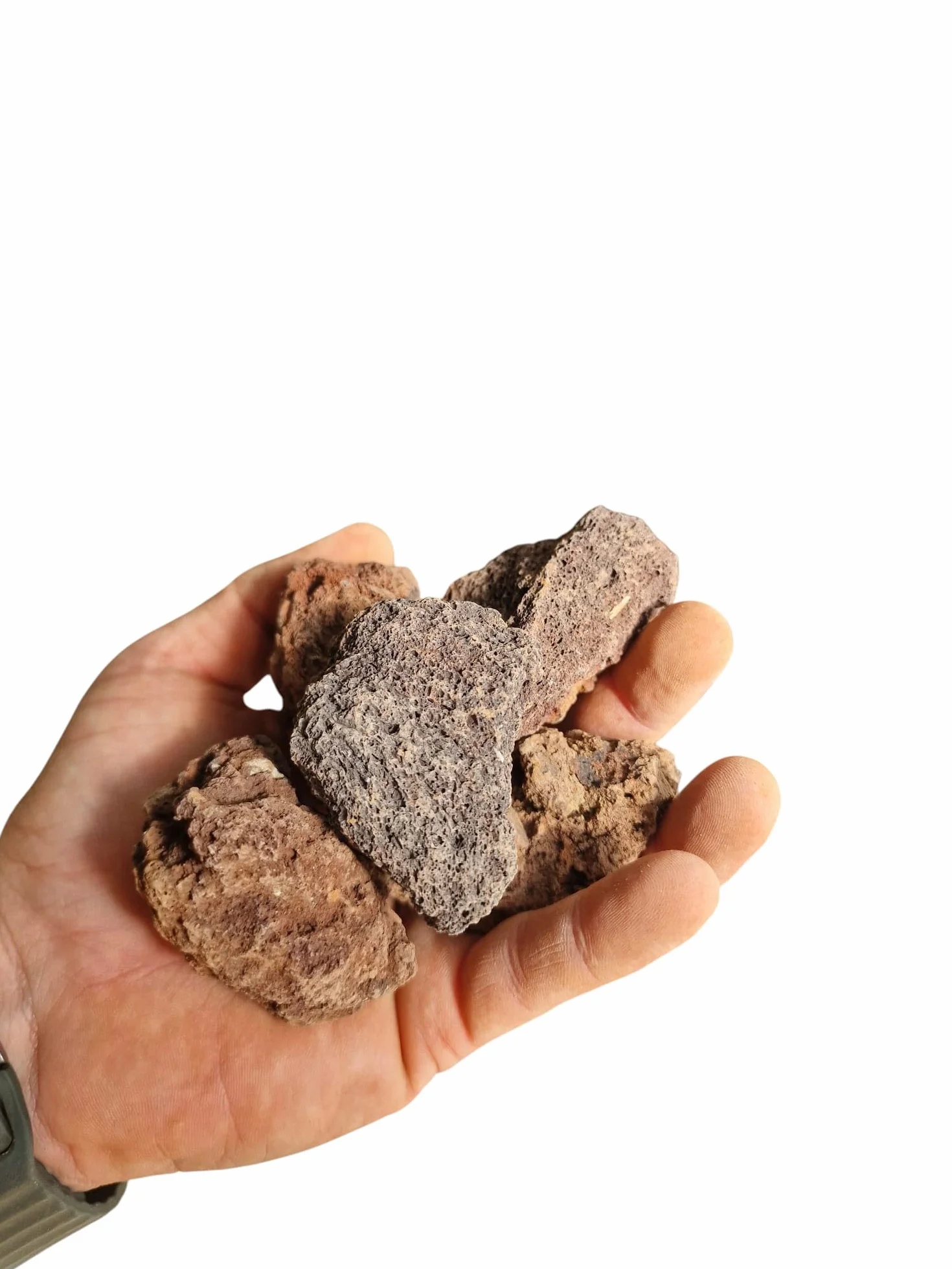 Piedra Volcánica Roja 25/50 mm Decoración Jardín Macetas 10L