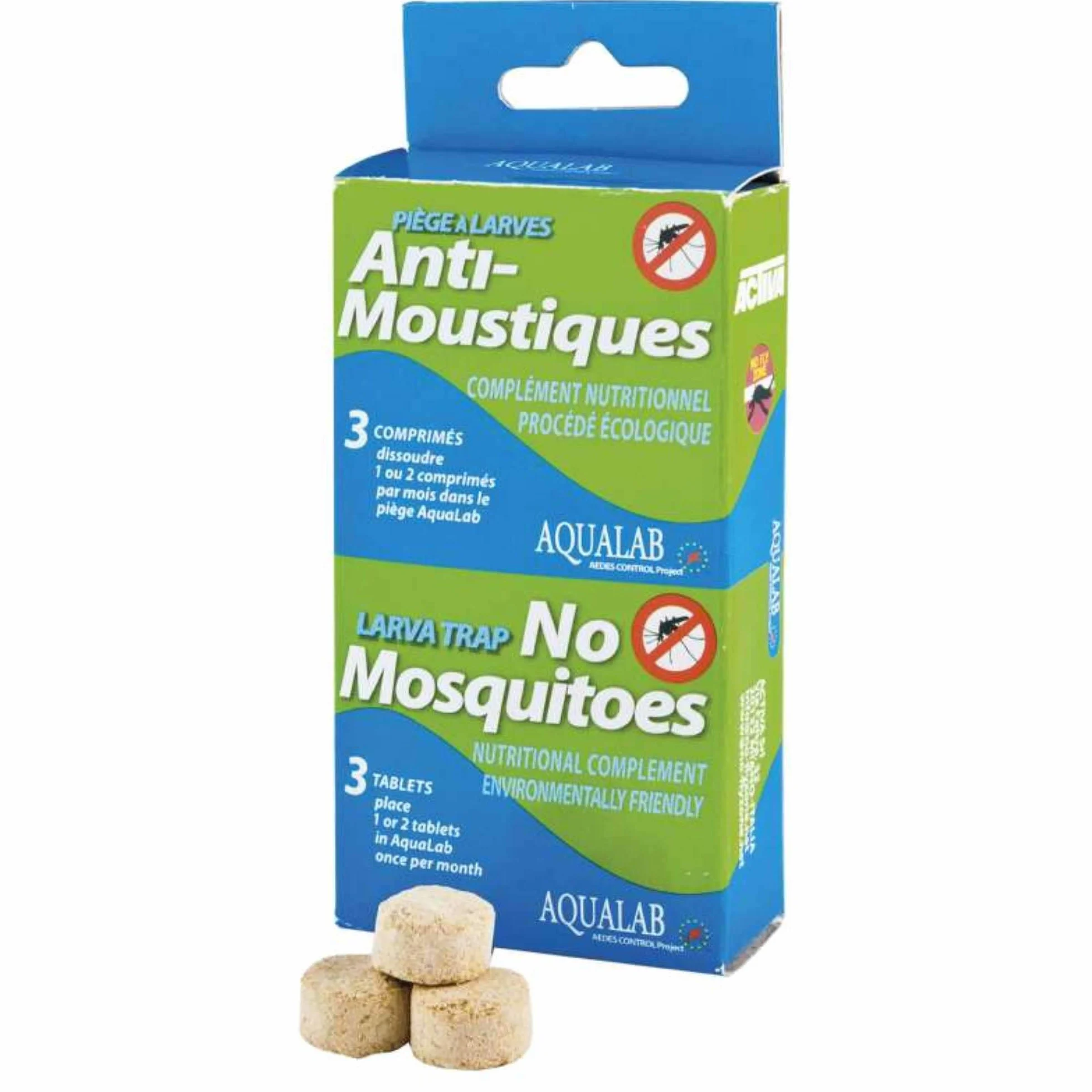 Pastillas de recarga antilarva/antimosquitos Aqualab HBM 005-PR-RAC009, duración 1-2 meses