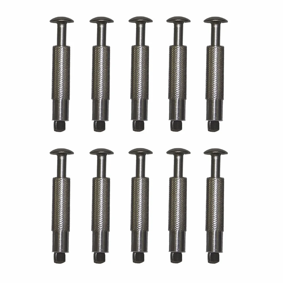 INTERNATIONAL COVER POOL Tornillos de Anclaje escamoteables ø10 para Lona de Piscina Kit 10 Ud