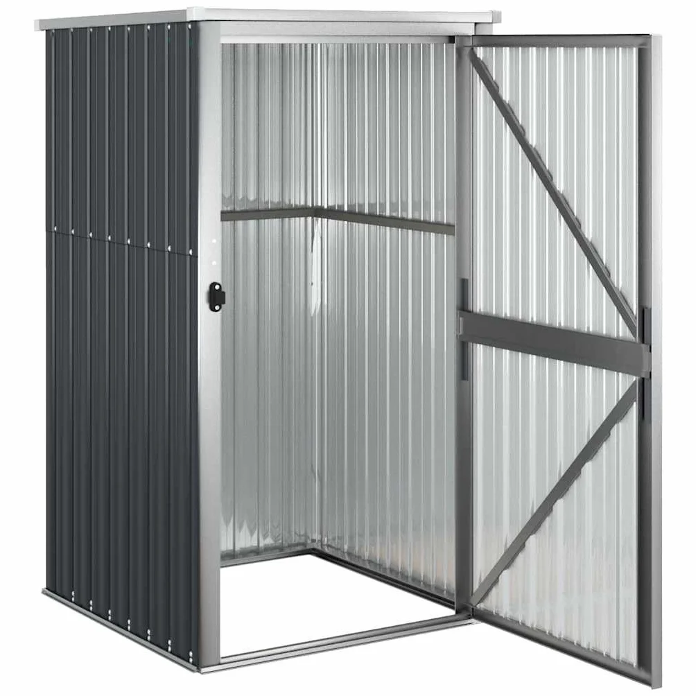vidaXL Cobertizo de Jardín Acero Galvanizado 88x89x159 cm Caseta Almacenamiento Exterior Puerta Cerrable Armario Herramientas Resistente Clima