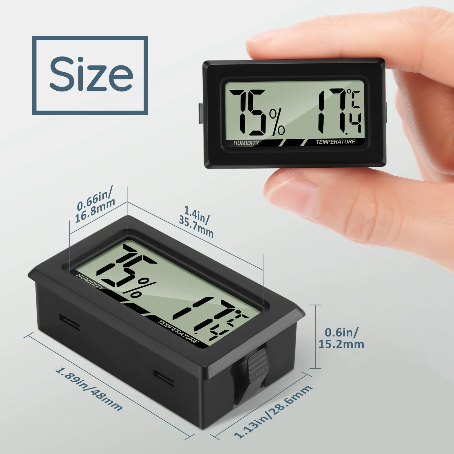 Thlevel Mini Termómetro Higrómetro Digital 8 PCS Sensor Temperatura Humedad para Interior Exterior