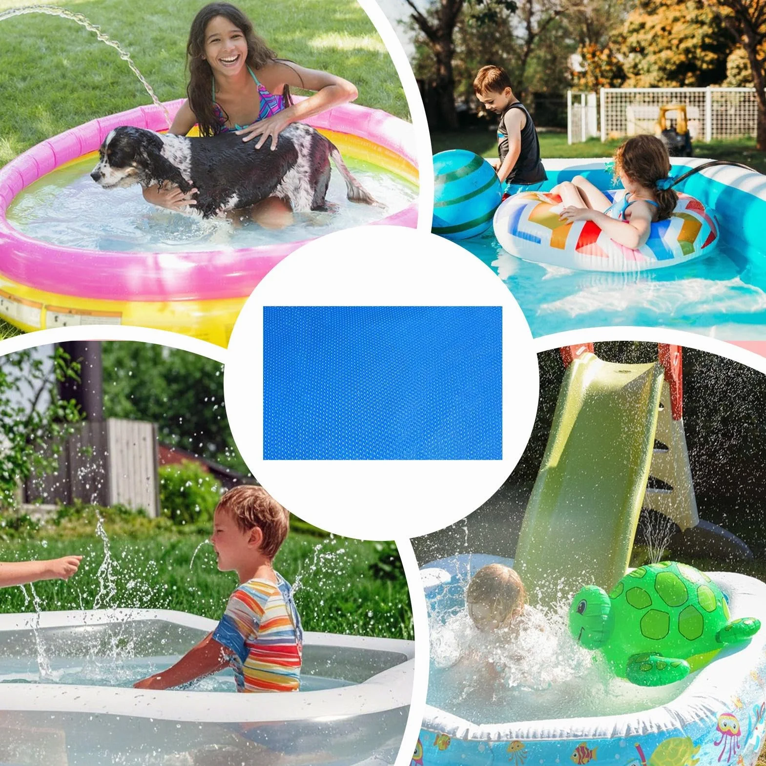 Cubierta Solar Piscina Rectangular 220x150cm Impermeable Antipolvo