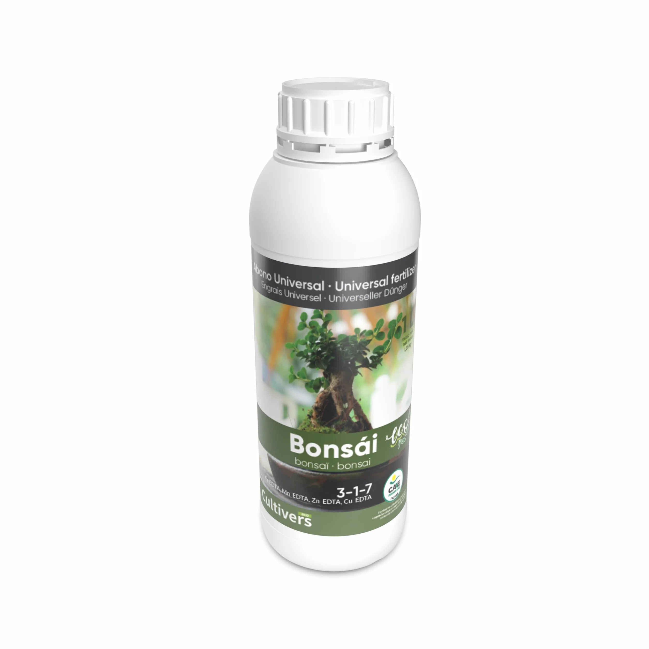 CULTIVERS Fertilizante Bonsái Ecológico Líquido 1 L con Micronutrientes y Aminoácidos