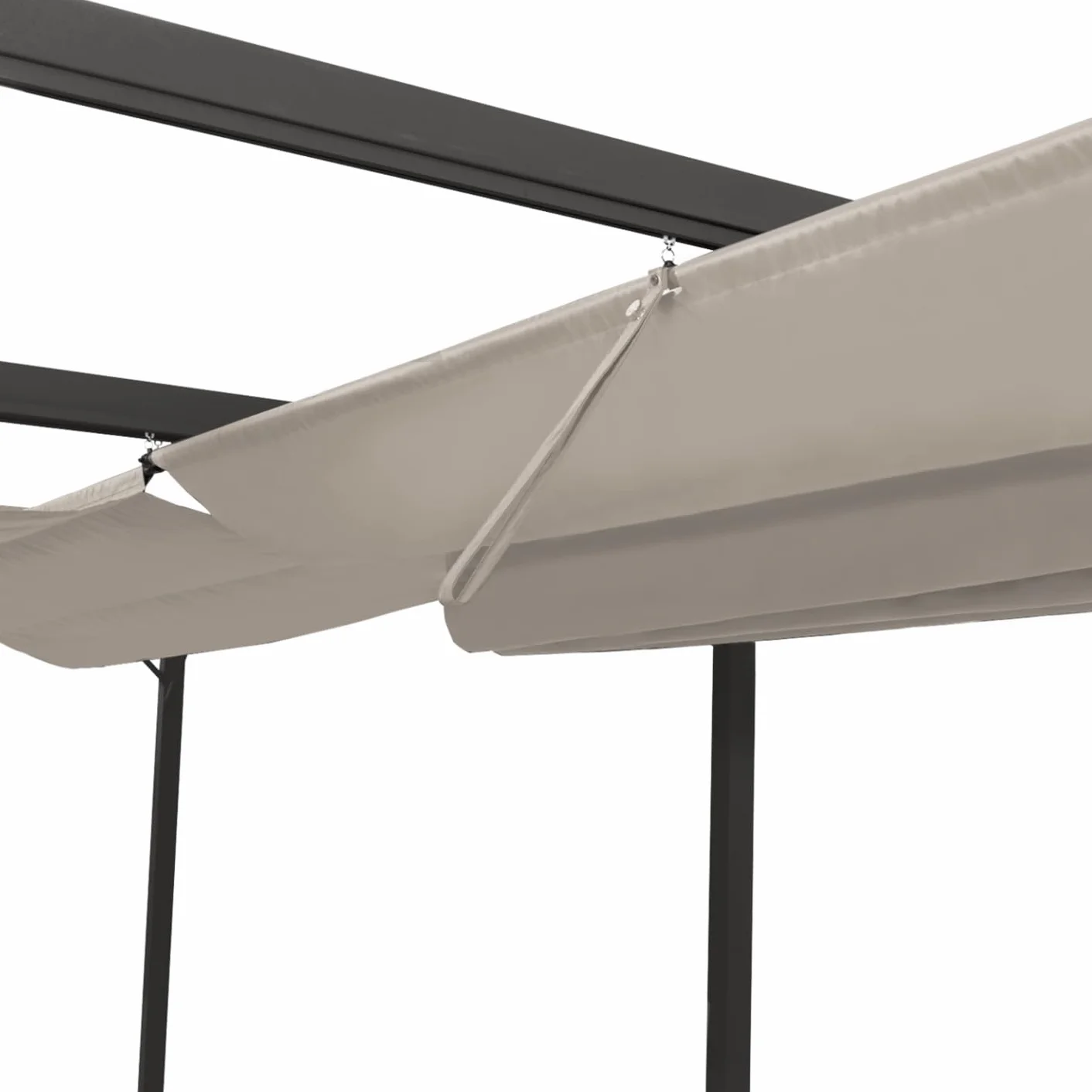 Pergola edición especial techo retráctil 3x6 M gris 6 persianas
