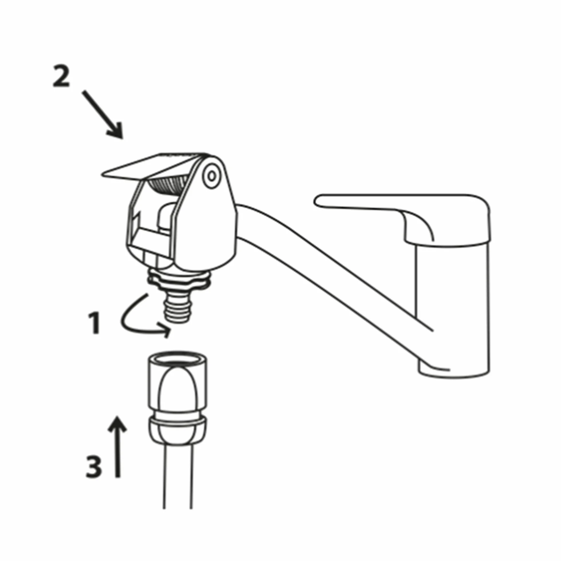 Conector de grifo para grifo sin rosca