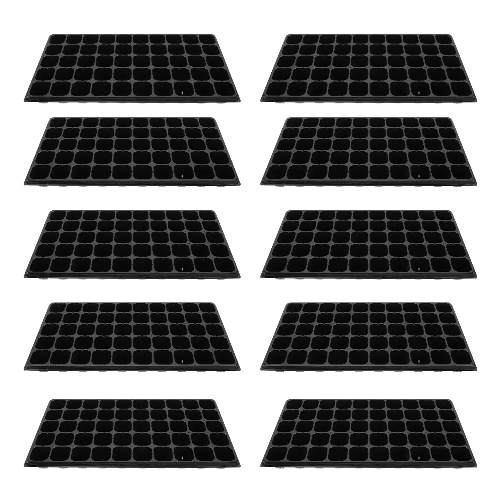 Olla para Plantar Jardín Diseño de 50 Agujeros, Bandeja de Germinación de Plantas Resistente Sequía y Material PP, Paquete de 10 Piezas para Cultivo Estable
