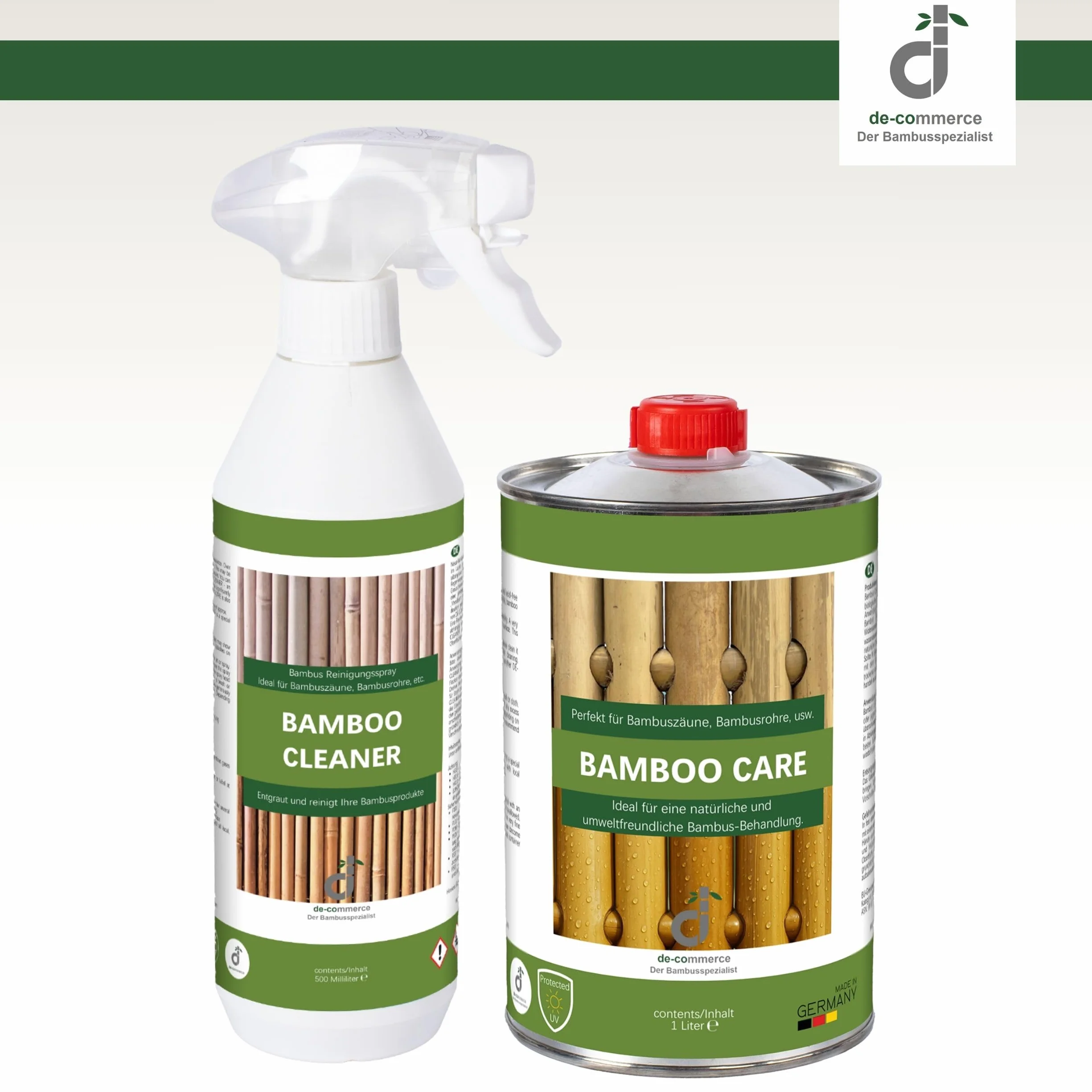 Set de cuidado Cleaner + Care Spray para valla de bambú exterior