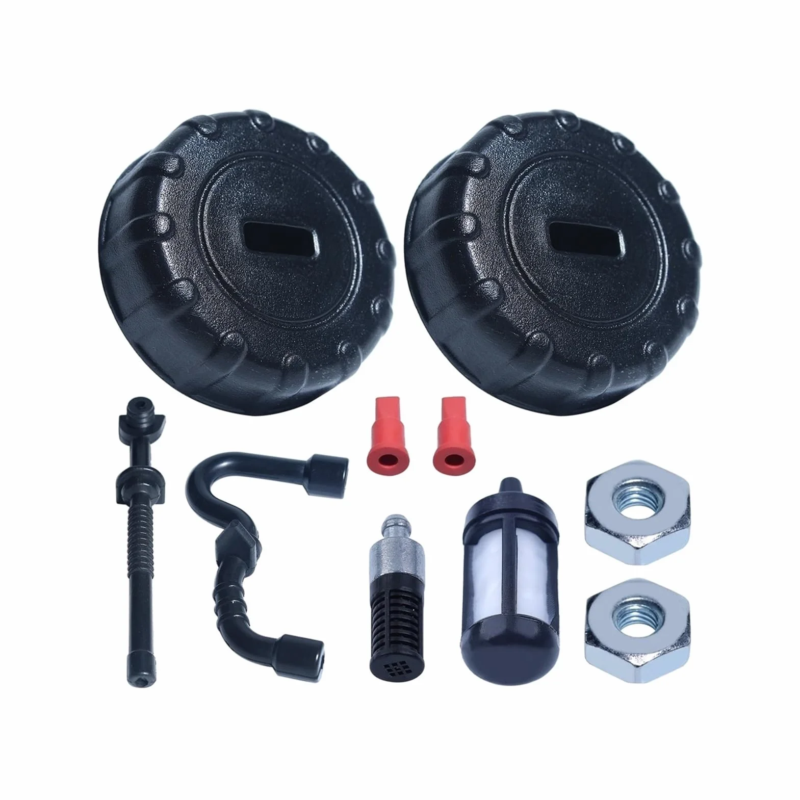 Tapa de línea de Filtro de Combustible y Aceite Compatible con Piezas de Herramientas de jardín de Motosierra 017 018 MS170 MS170C MS180 MS180C