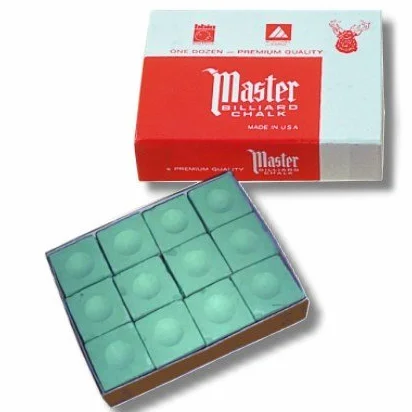 Original USA Billard Chalk 12 Piezas Azul Verde Rojo Gris