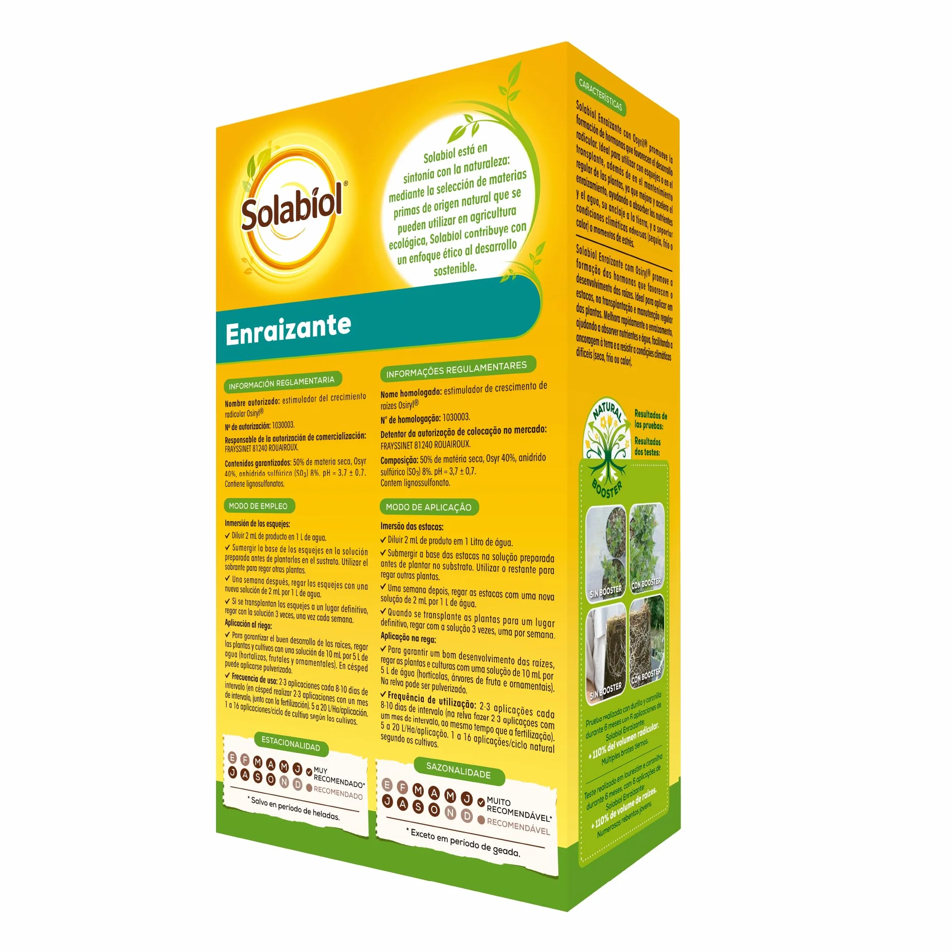 Solabiol Enraizante líquido orgánico para esquejes y plantas trasplantadas