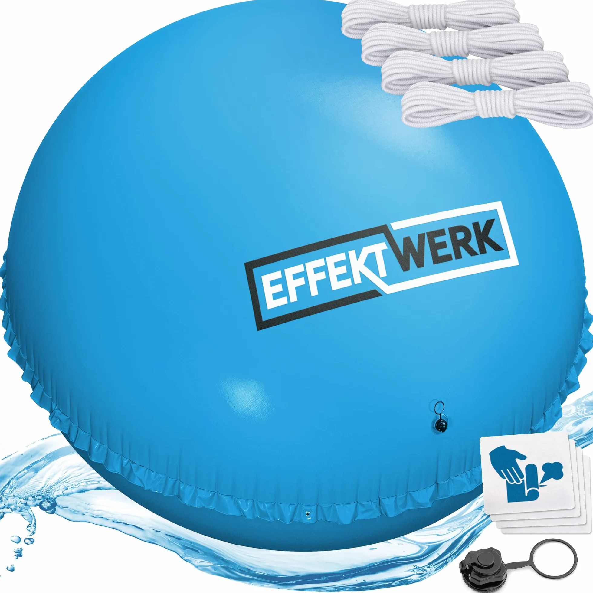 Globo de Aire Inflable Gigante de 3m para Piscina en Invierno con Cuerda de 5m, Parches y Tapa de Válvula