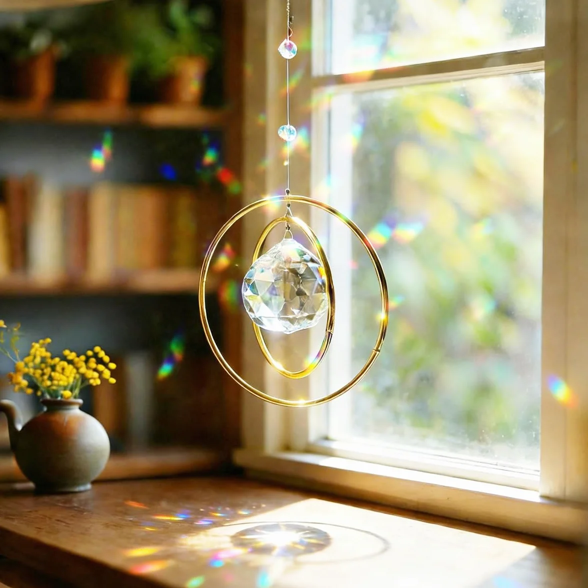 Atrapasoles Cristal Prismas Arcoíris Colgantes para Ventana Decorativos