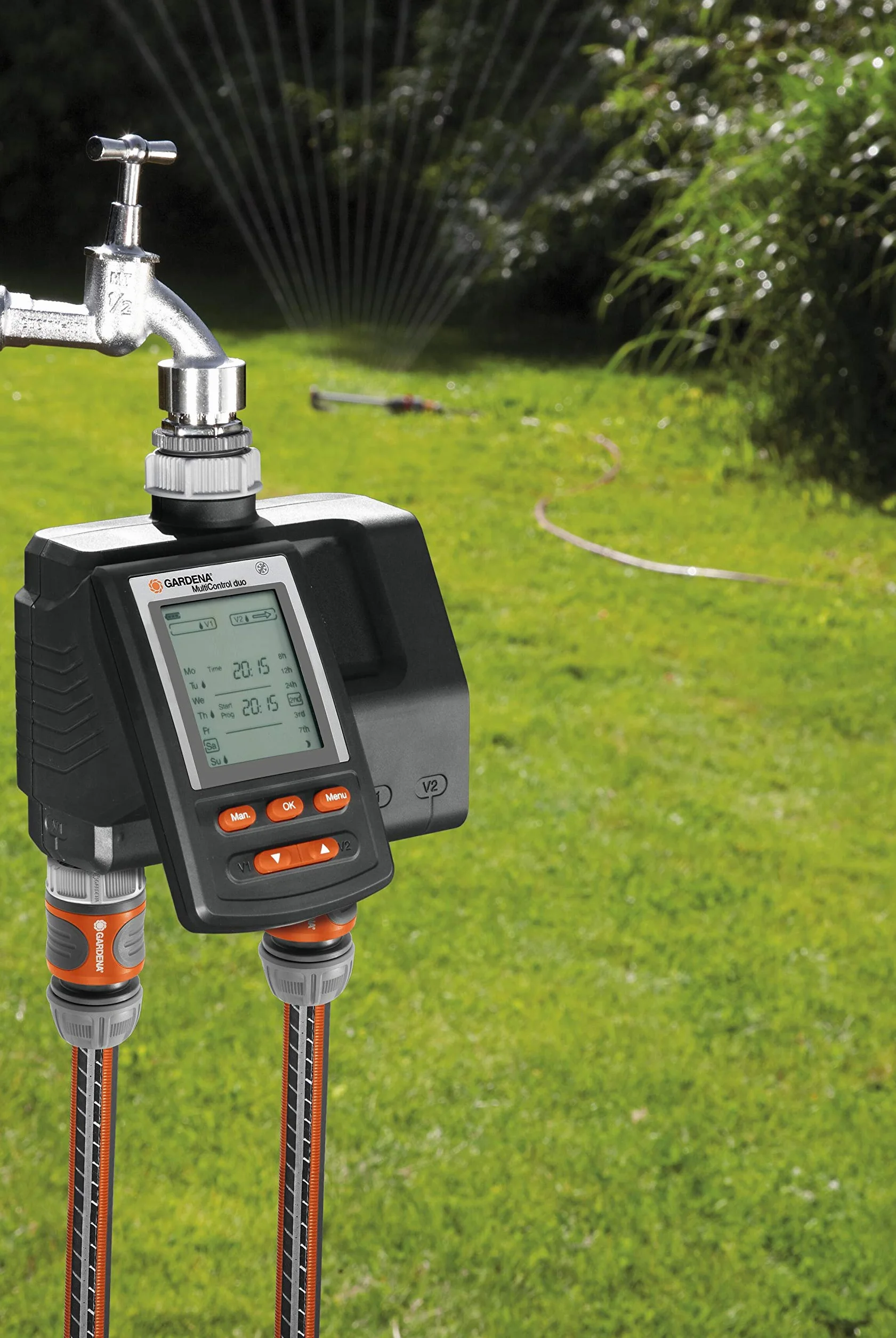Gardena MultiControl duo Programador de riego automático LCD 1874-20