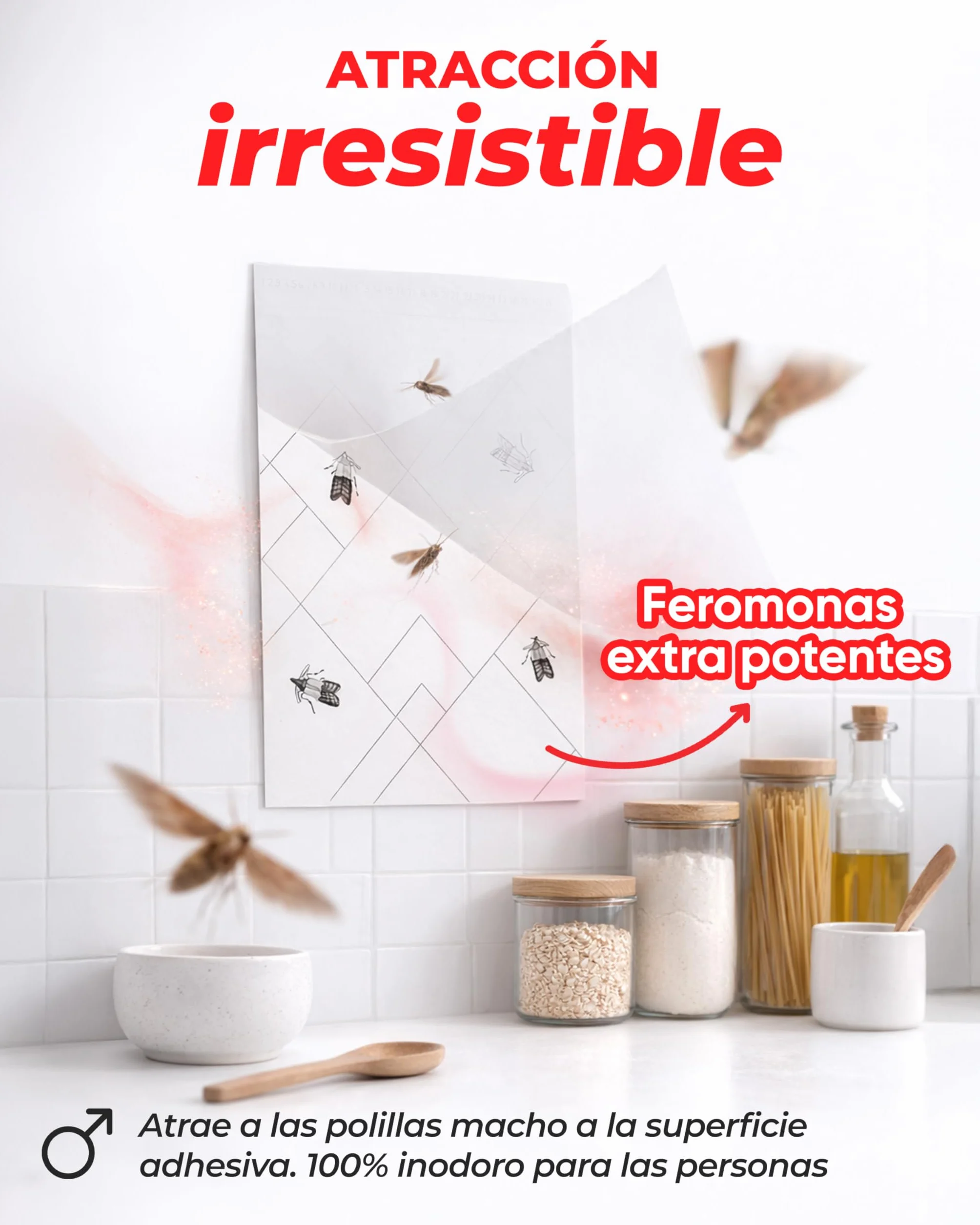 PIC Trampa Polillas Alimentos 12X – Trampas con Feromonas para Cocina y Despensa – Protección 8 Semanas