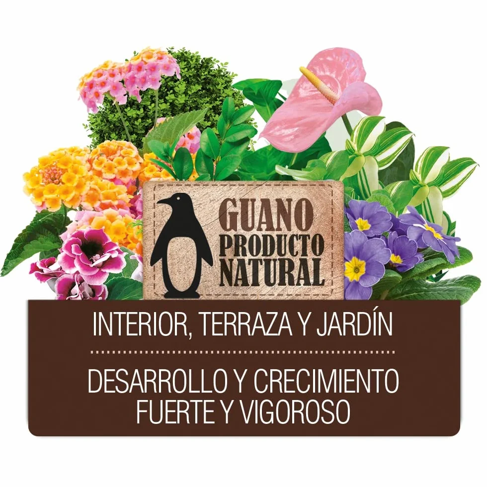 Fertilizante Líquido Guano 1L NPK 6-4-5 Abono Orgánico Natural para Plantas Interior y Exterior