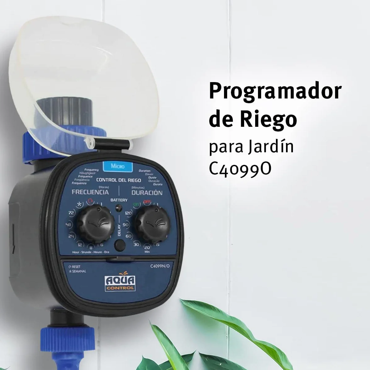 Aqua Control C4099O Programador de Riego para Jardín, 0 Bar, Azul
