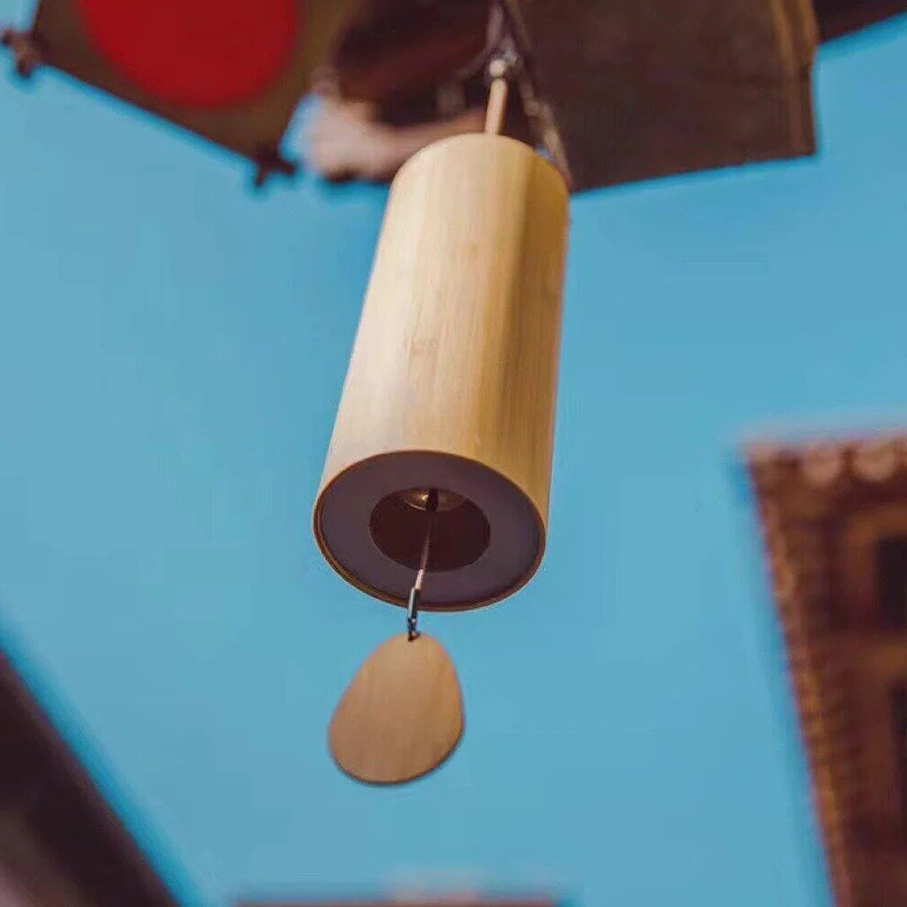 Wudaizhi Campana De Viento De Bambú, Campanillas De Viento, Artesanía, Jardín Al Aire Libre, Patio, Decoración del Hogar, Meditación Zen, Acorde C G