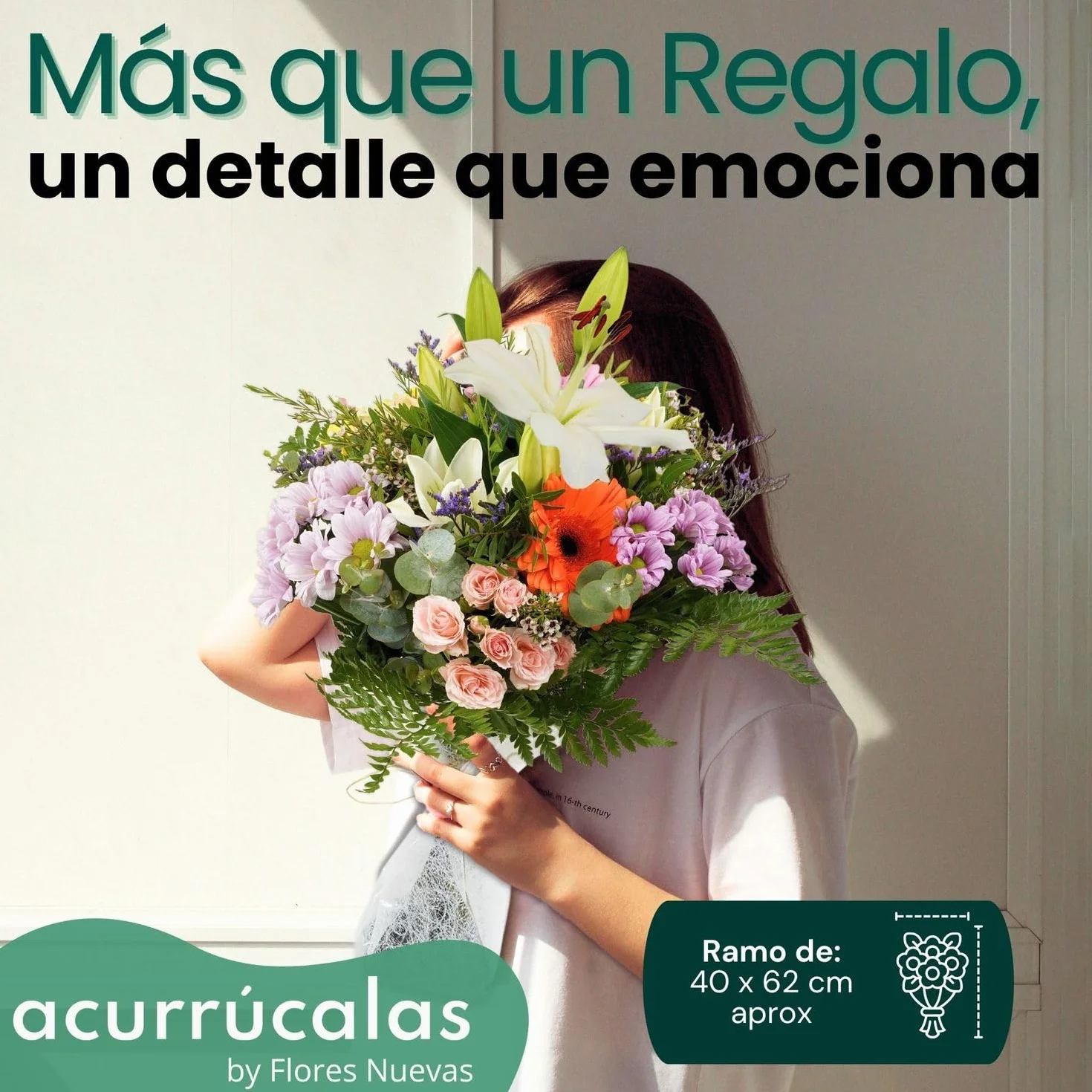 Ramo de Flores Naturales con Dedicatoria - Flores Frescas para el Día de la Madre