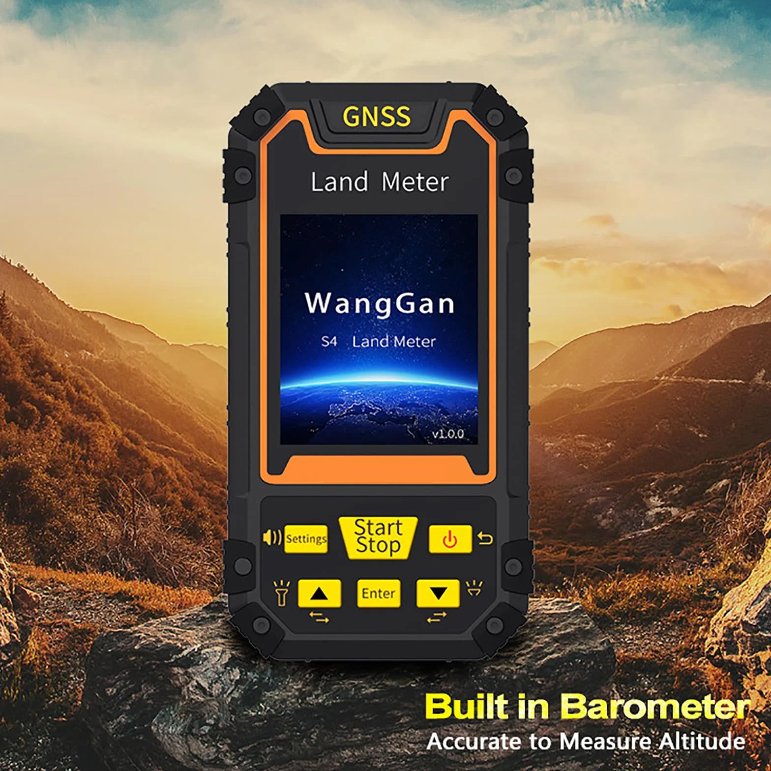 Medidor Terrestre GPS Equipo Topográfico con Pantalla LCD 2,8'' Chip Receptor GNSS Recargable