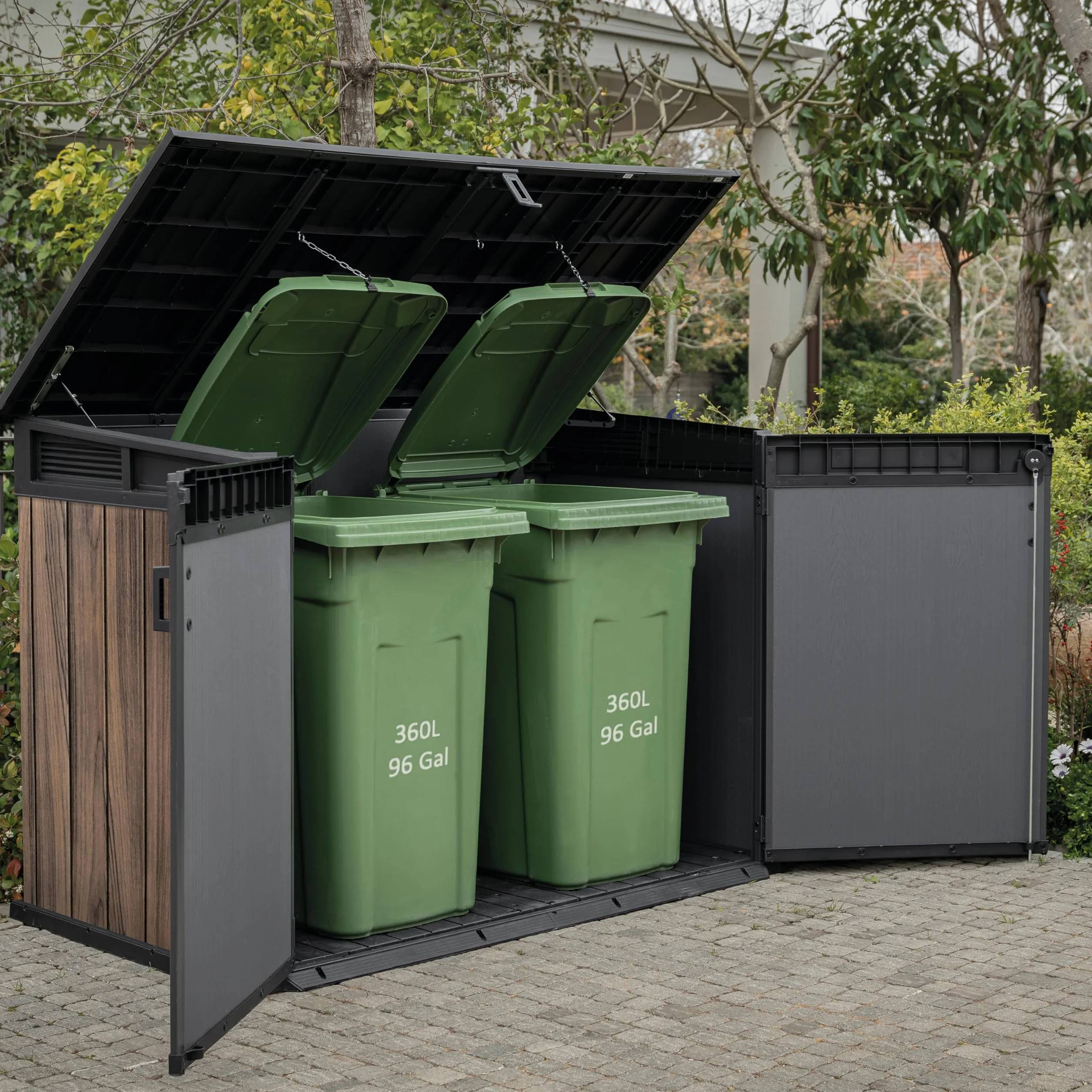 Keter Cobertizo horizontal de jardín Exterior 2020L Marrón Efecto madera 190x109x133 cm