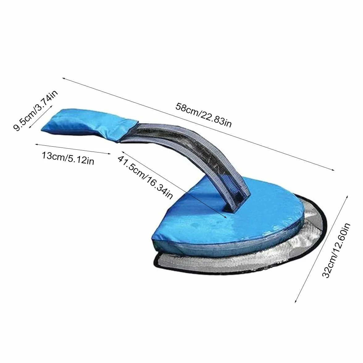 Tokaneit Rampa De Escape Para Animales De Piscina, Red Flotante Con Almohadilla Inflable, Azul