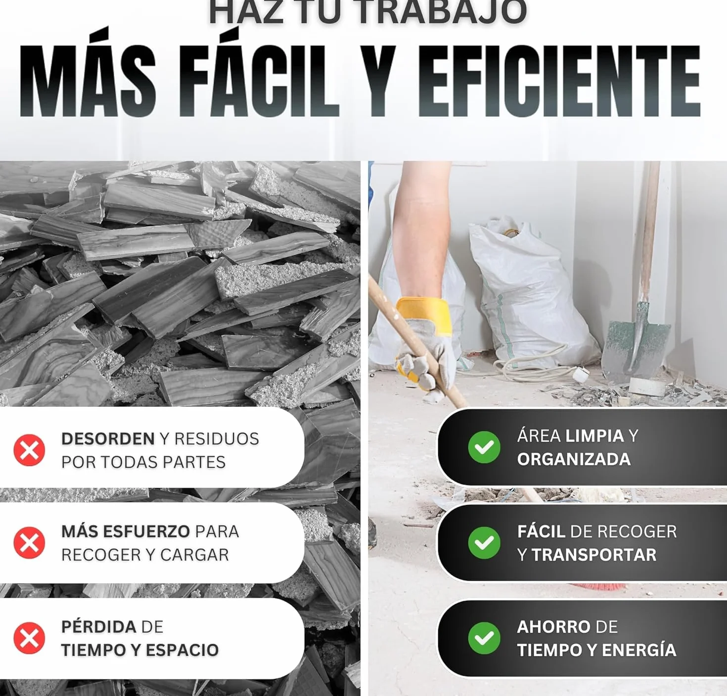 Sacos Para Escombros 50x90cm Resistentes 55kg Pack 20