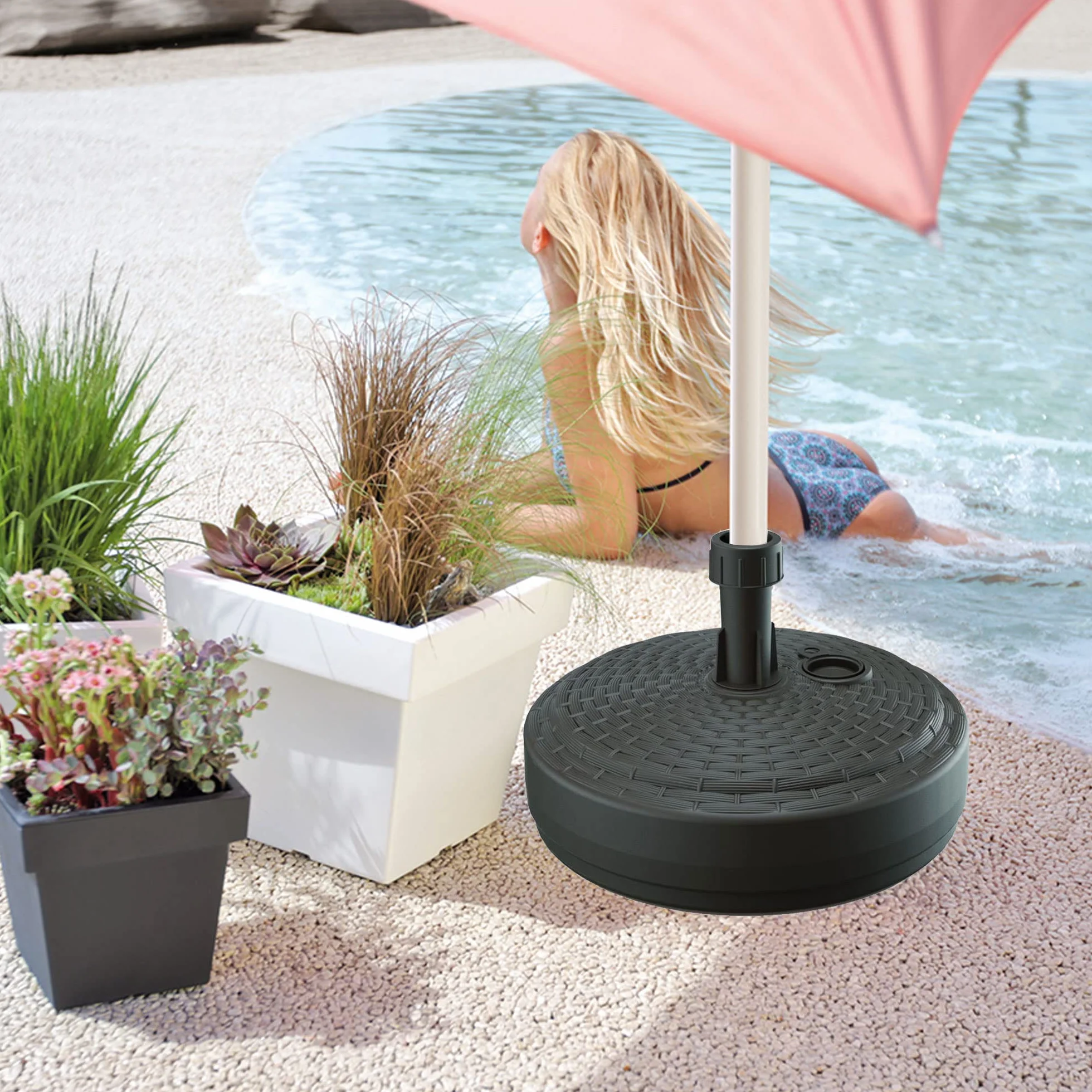 Prosperplast Zanvic Deska Pie De Parasol, Chocolate, 39x41 cm