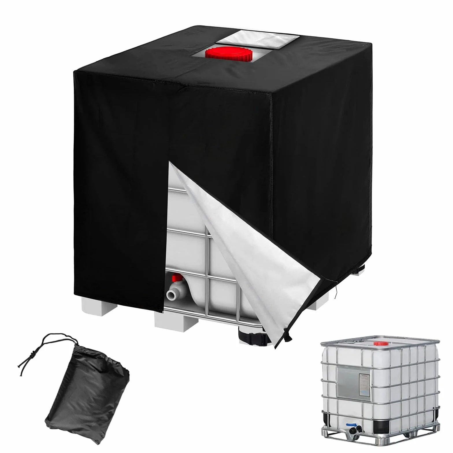Cubierta para Tanque IBC 1000L 420D Impermeable Anti-UV