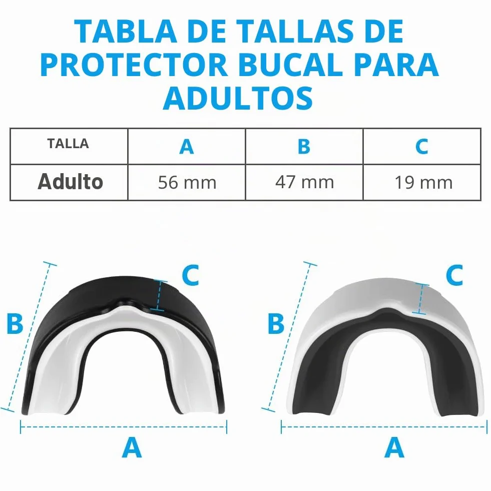 Flintronic Protector Bucal Deportivo Adultos para MMA Boxeo Kickboxing Hockey Fútbol Negro Blanco