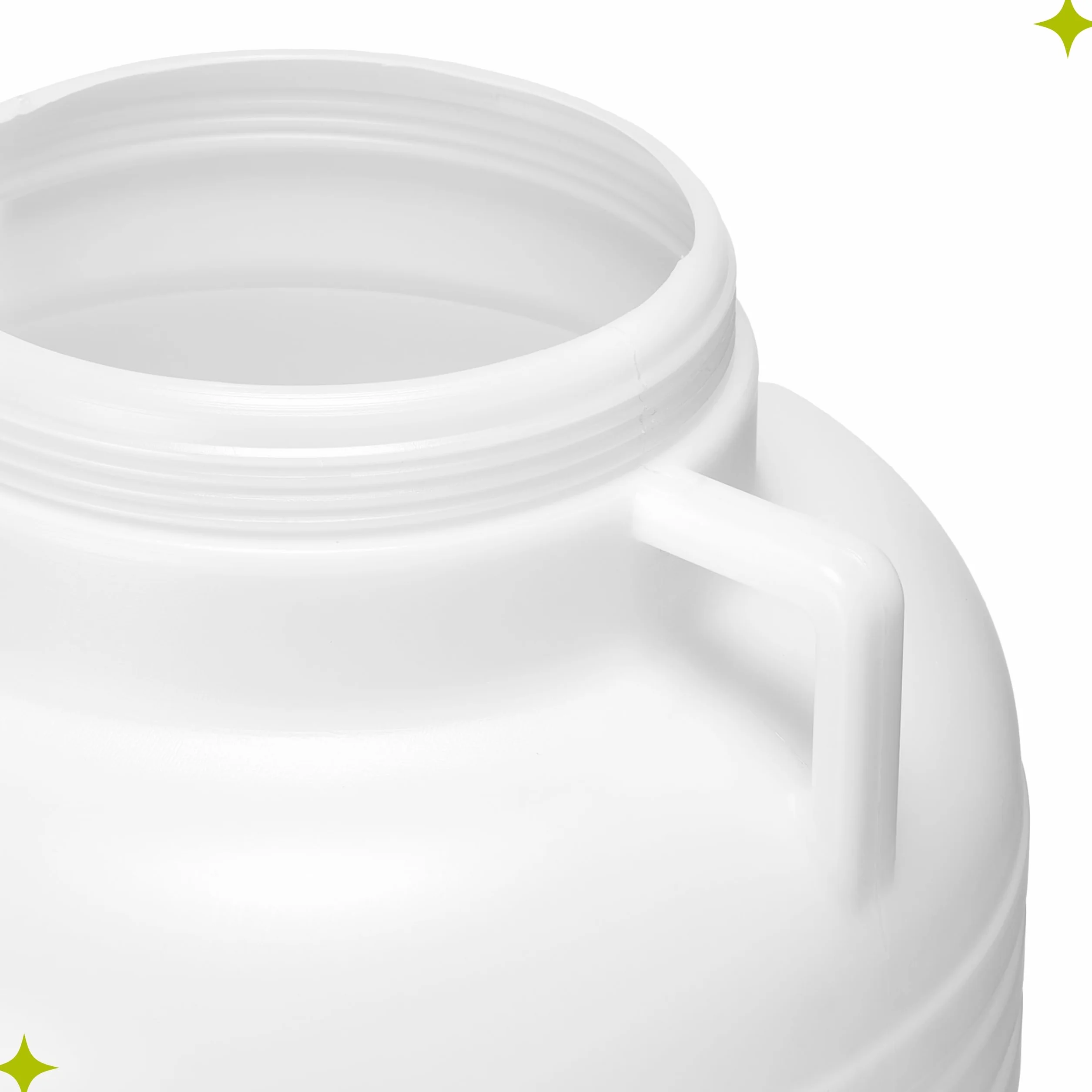 Garronda 60 litros Barril BPA-Libre Boca Ancha Depósito Agua Contenedor Tapa Sauerkraut Cuba Lluvia Salmuera Carne Blanco