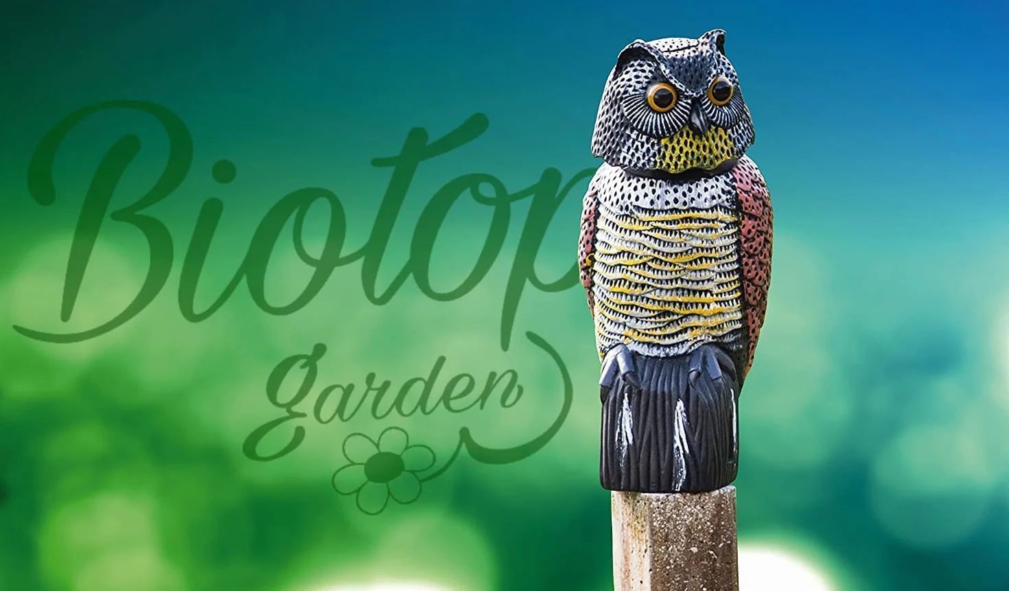 Búho Espantapájaros Biotop Gira la Cabeza con el Viento Marrón