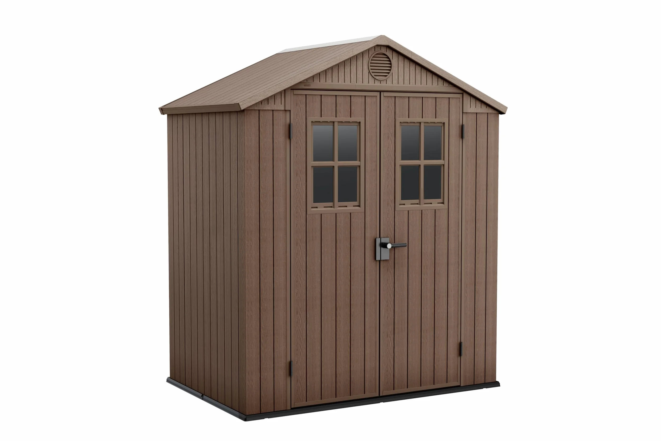 Keter Darwin Caseta de Jardín Exterior Marrón 190x122x221 cm 2,2m2 Efecto Madera Resistente UV