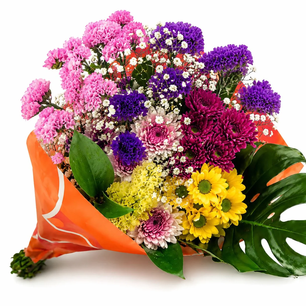 Ramo de Flores Frescas Naturales Bouquet Variado Colorido Ideal para Regalo Decoración
