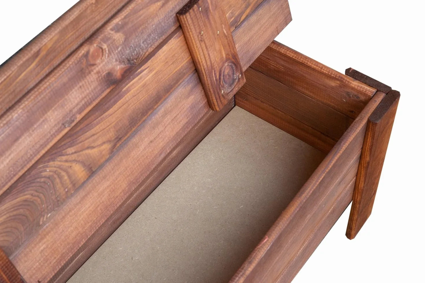 Arcón de Jardín 111 L Madera Maciza de Pino 71x54x29 cm Marrón Caja de Almacenaje