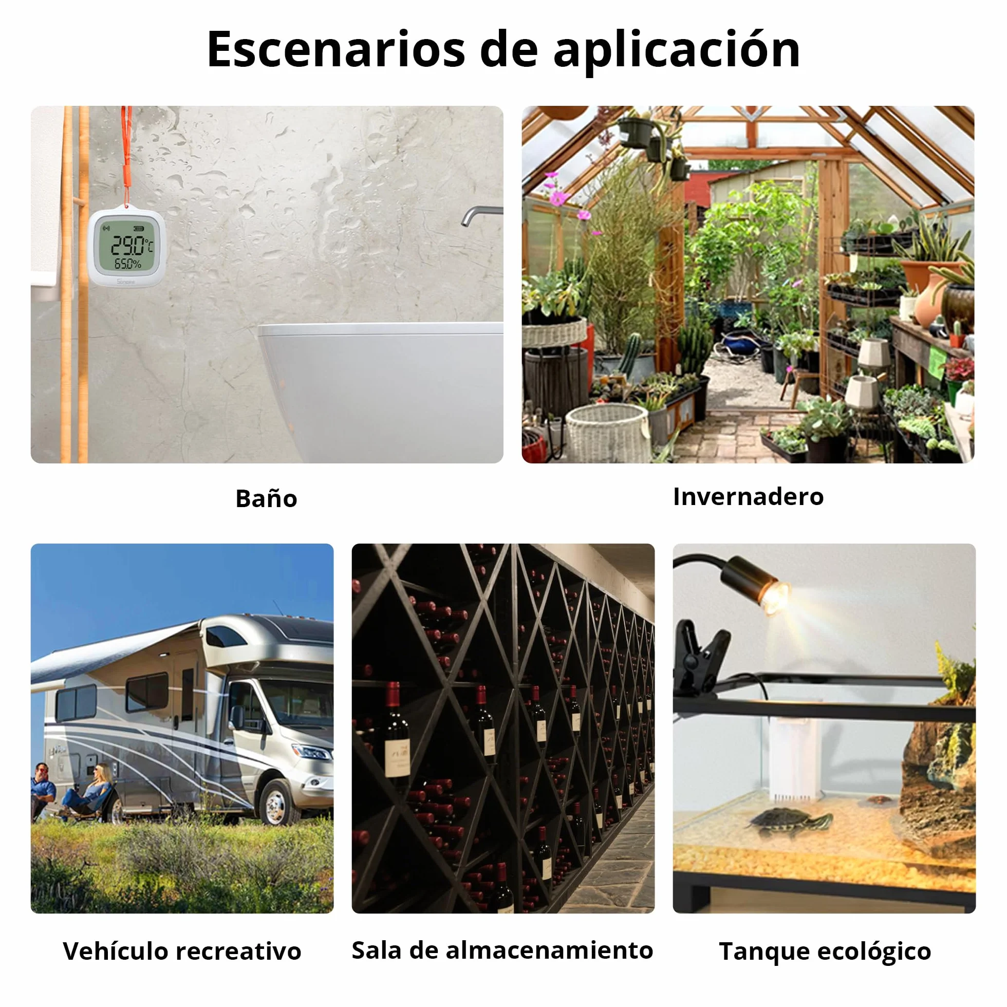 SONOFF SNZB-02WD IP65 Zigbee Sensor Inteligente de Temperatura y Humedad impermeable
