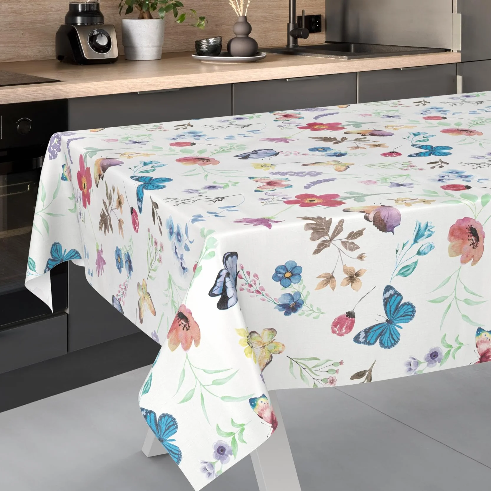 Mantel de Hule Lavable Impermeable Efecto Loto 200 x 140 cm