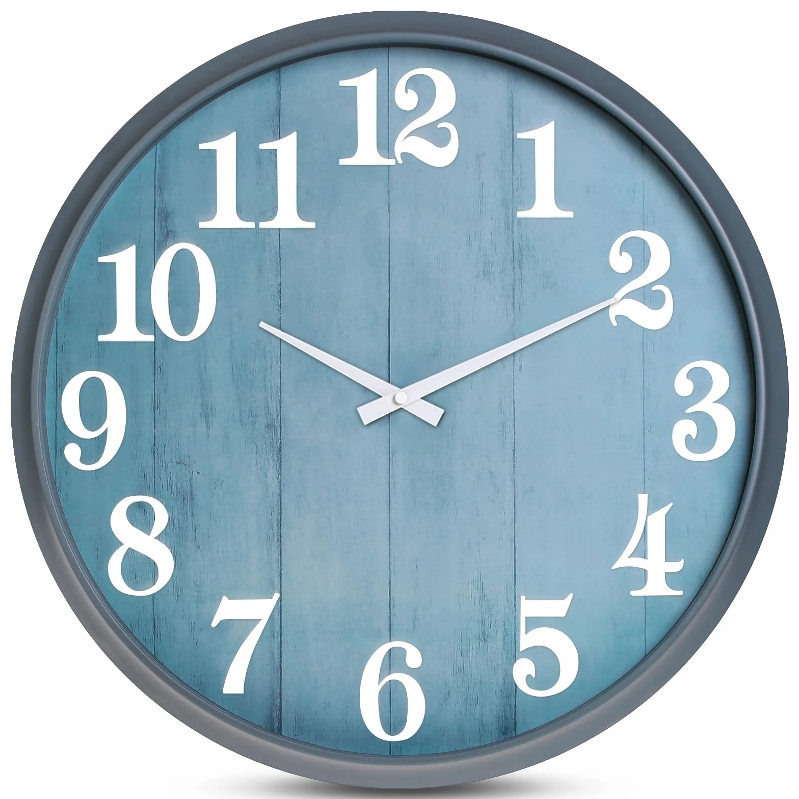 eYotto Reloj de jardín Impermeable 46 cm silencioso Gran tamaño Funciona con Pilas para terraza decoración