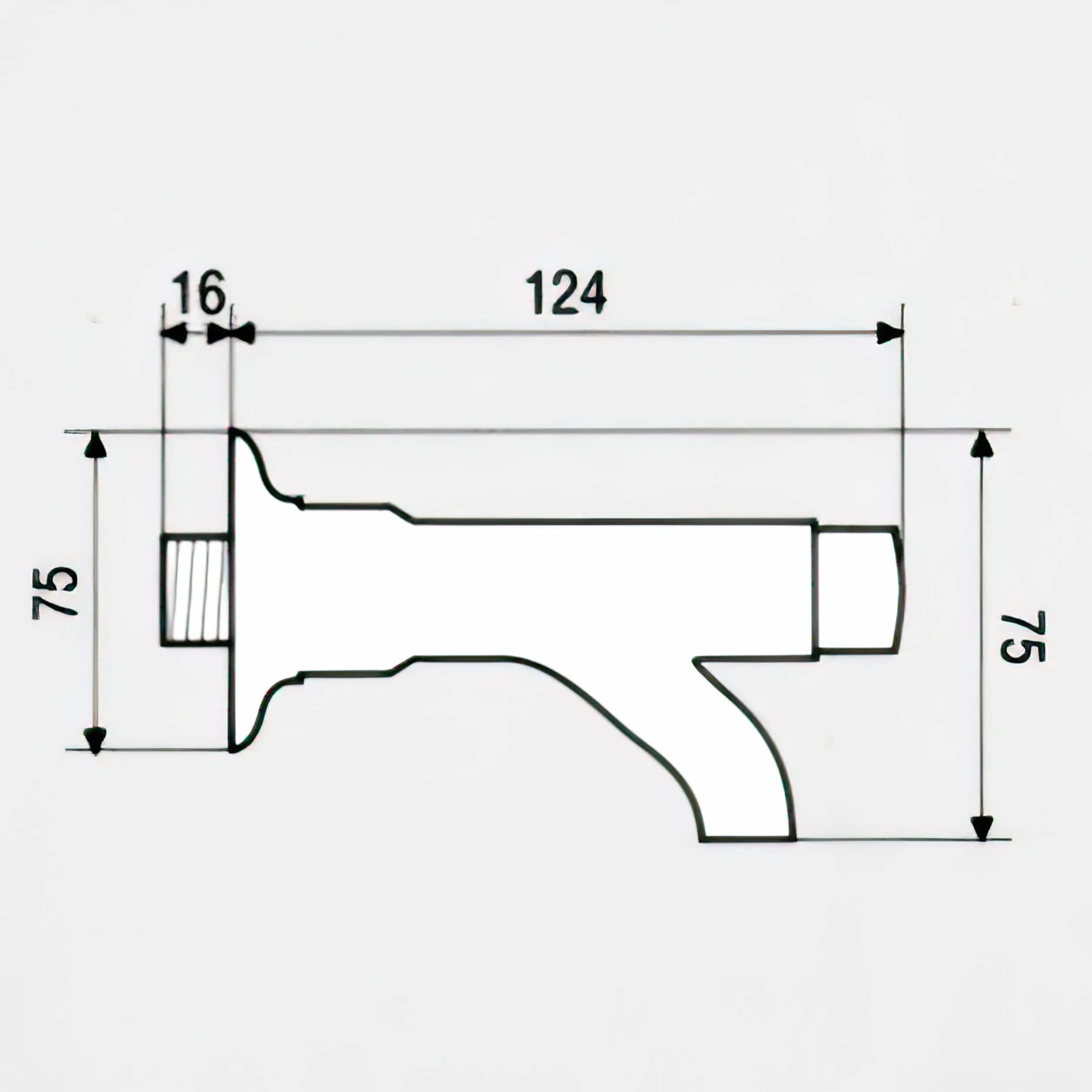 Grifo pulsador para fuentes L'Artistica F.LLI PERINCIOLI latón cromado 1/2" M 75 x 124 mm