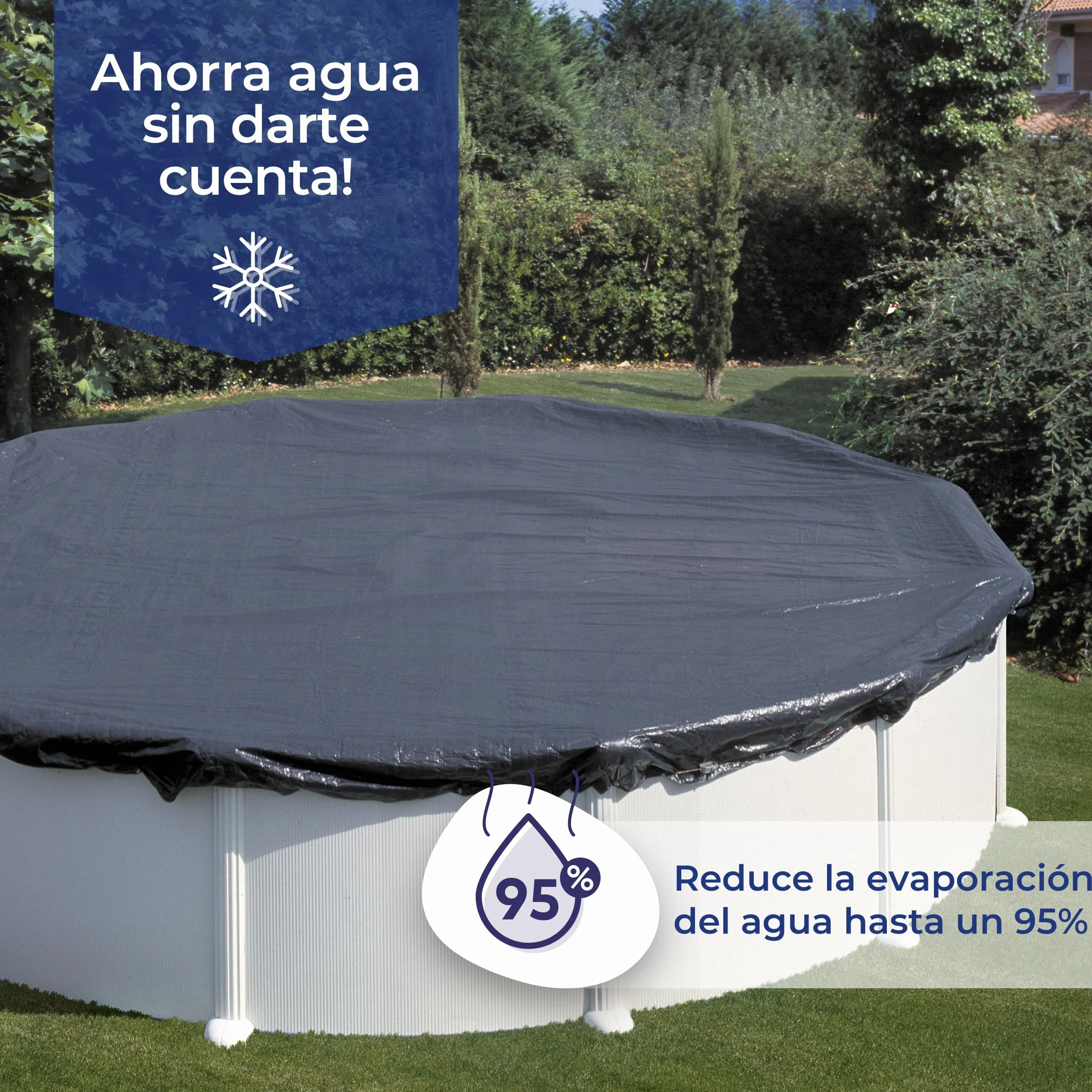 Cubierta de Invierno para Piscinas Ovaladas 610x375 cm 120 g/m2 CIPROV611