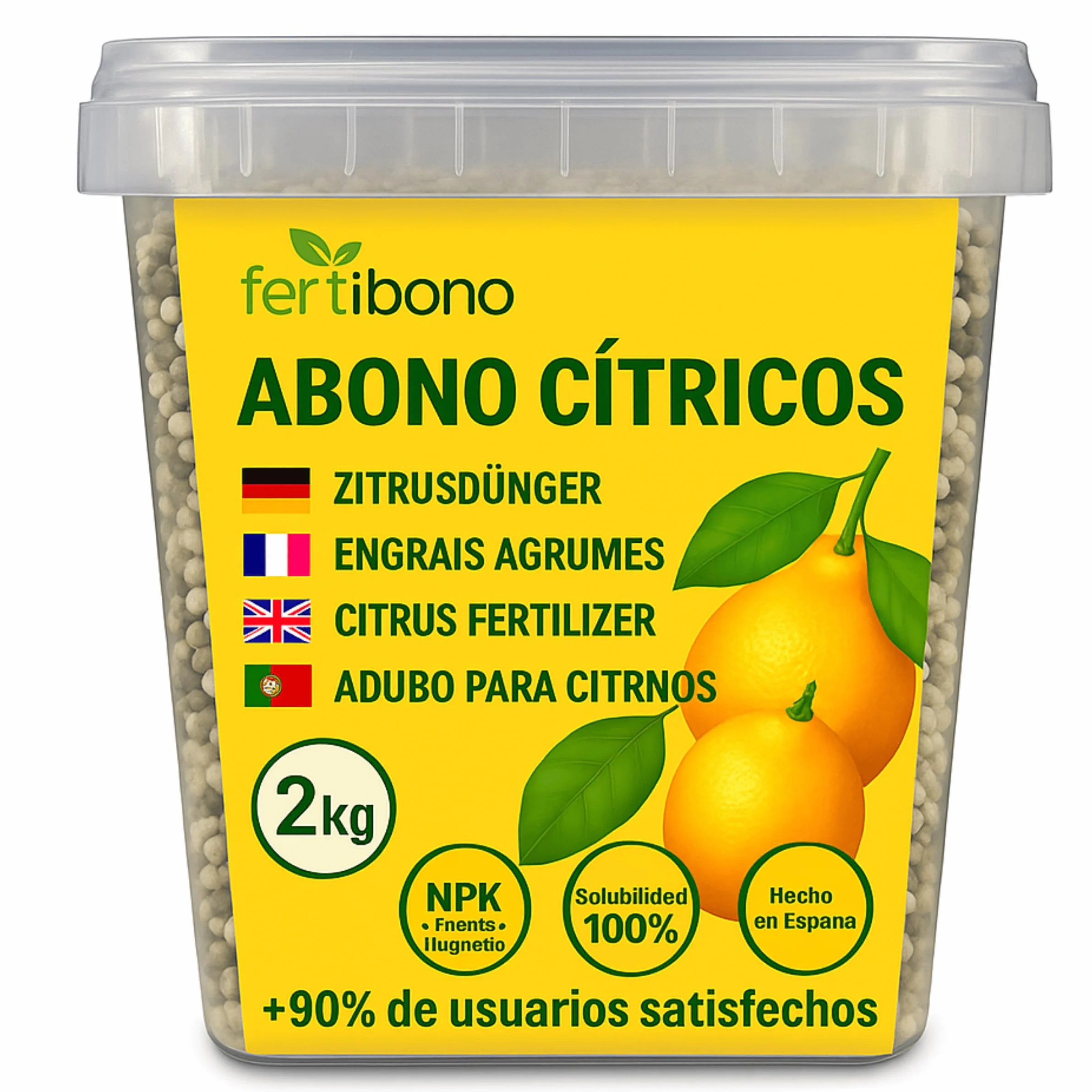 FERTIBONO Abono Cítricos 2KG 20-5-11 con Hierro Calcio Azufre Magnesio Manganeso