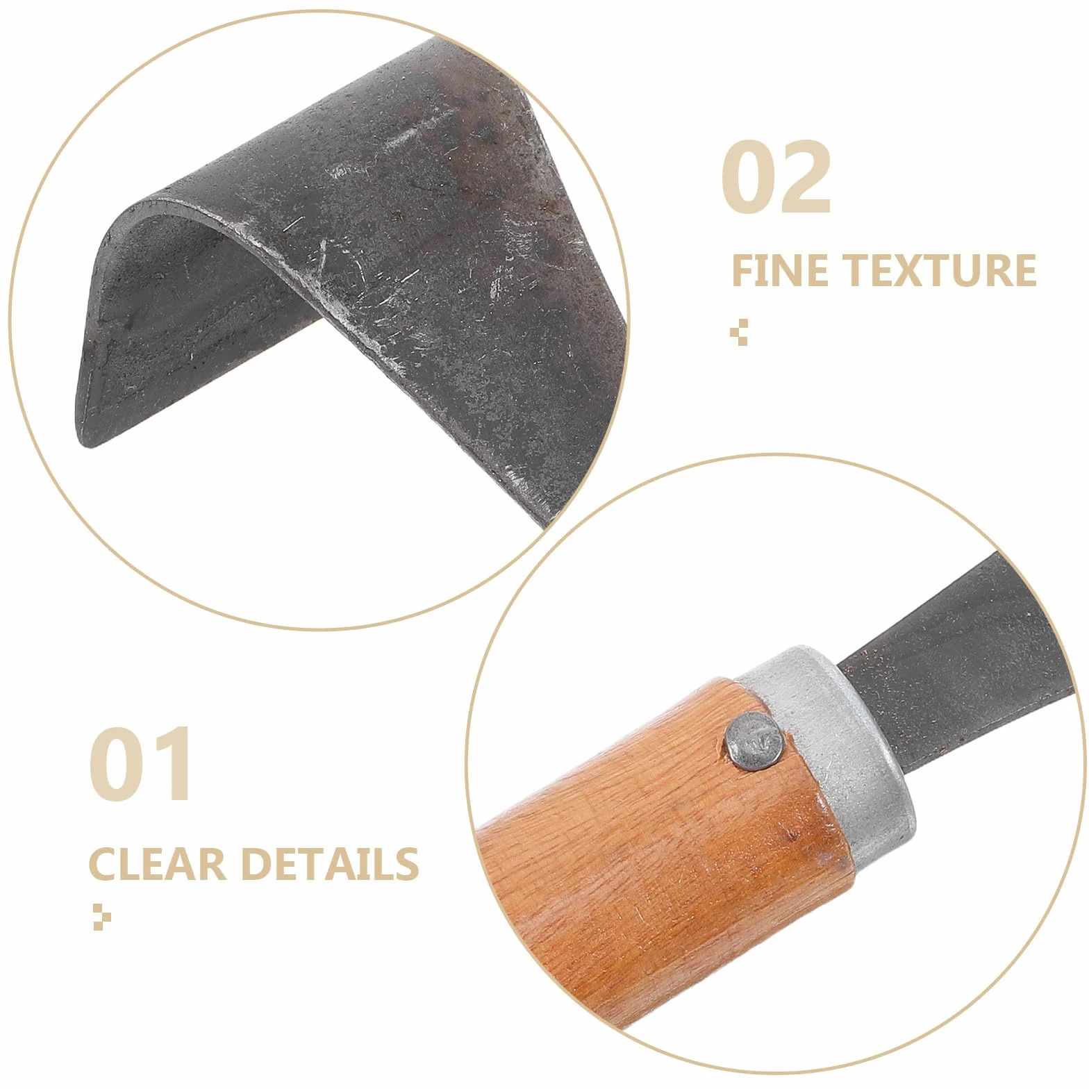 MAGICLULU Herramienta para Descortezar Árboles Mango de Madera y Acero, Cortador de Corteza Práctico y Ergonómico para Jardinería y Plantación de Verduras