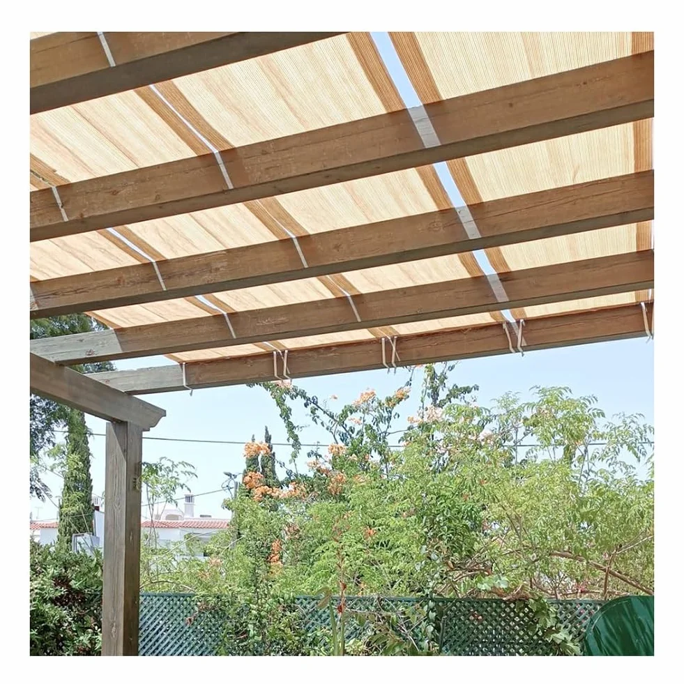 Toldos Tipo Vela de Sombra, Cubierta de Sombra para pérgola | Tela de malla permeable con protección UV y ojales, para jardín, terraza, porche o patio(0.7x8m(27.6"x26.2'))