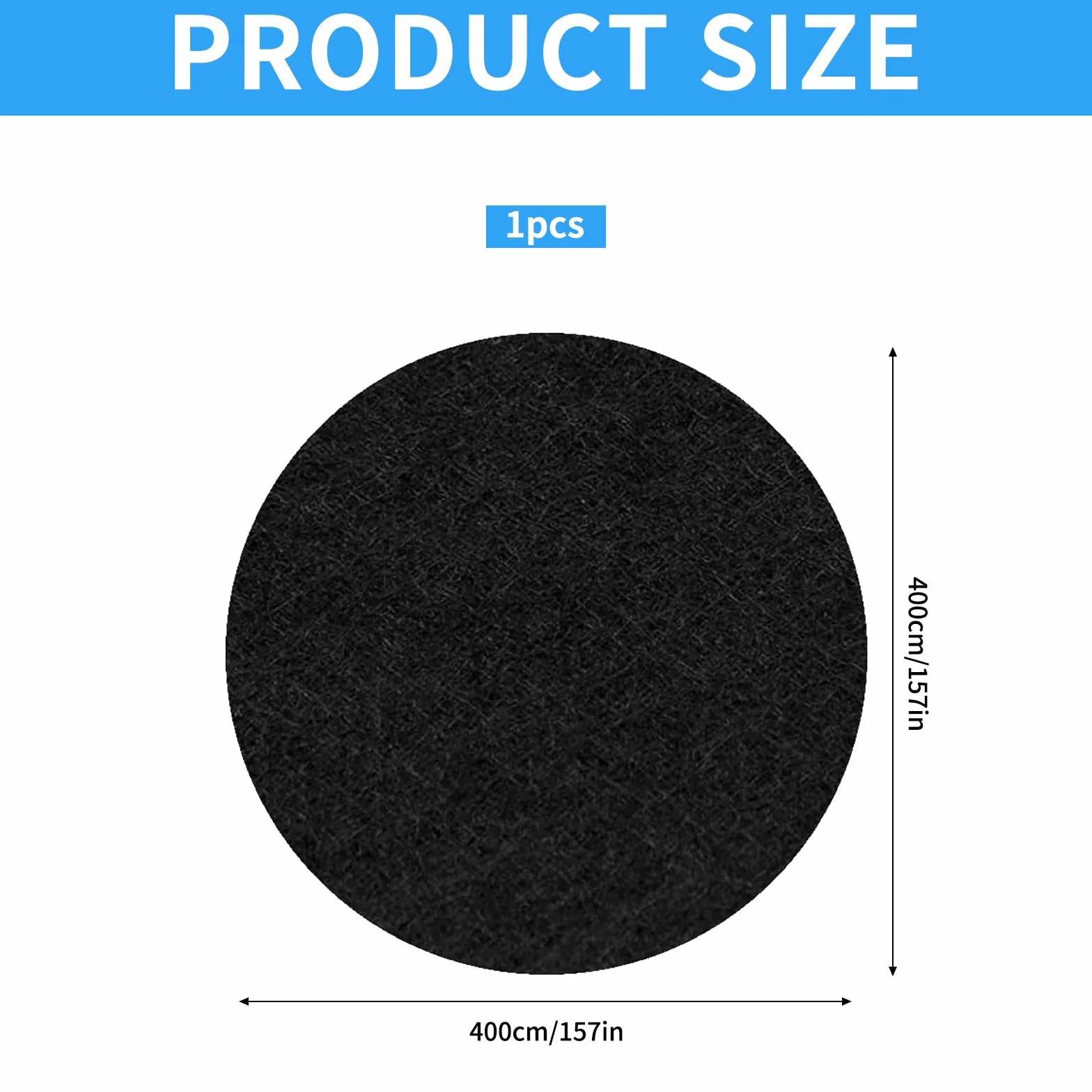 Base para Piscina Exterior, Esterilla Protectora Circular 400 cm, Almohadilla para Piscinas Desmontables e Hinchables