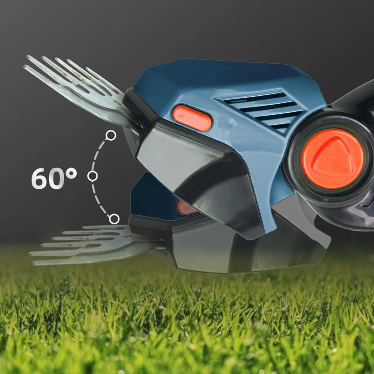 Cuchillas Intercambiables de 130 mm y 220 mm - Kit de Cortasetos y cortacésped inalámbrico - Herramienta de Recorte Manual con batería de 21 V 1500 mAh con Cargador - Motor de