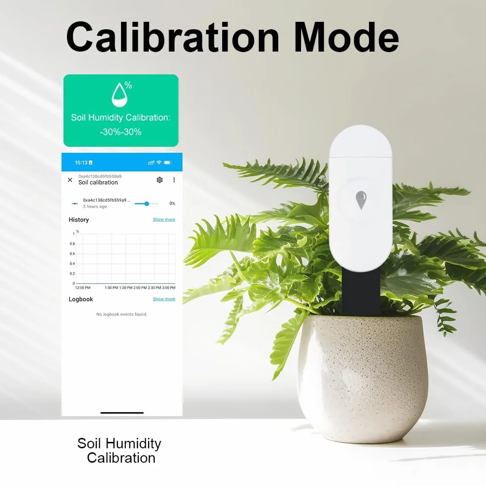 Haozee Sensor inteligente de humedad del suelo Zigbee, higrómetro/termómetro para jardín