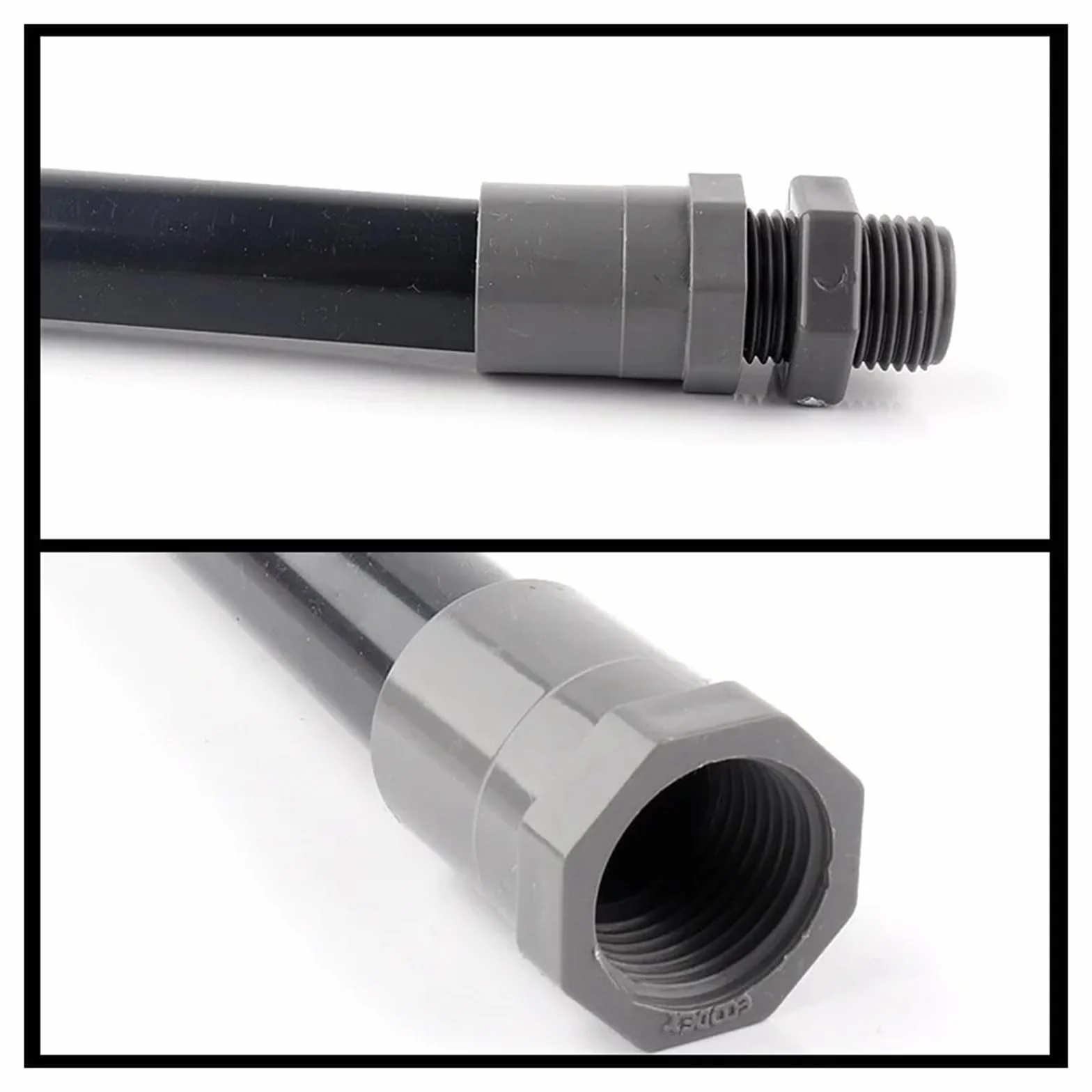 Conector recto de hilo femenino PVC 1/2"-20mm a 2"-63mm para riego jardín tanque peces 5 piezas