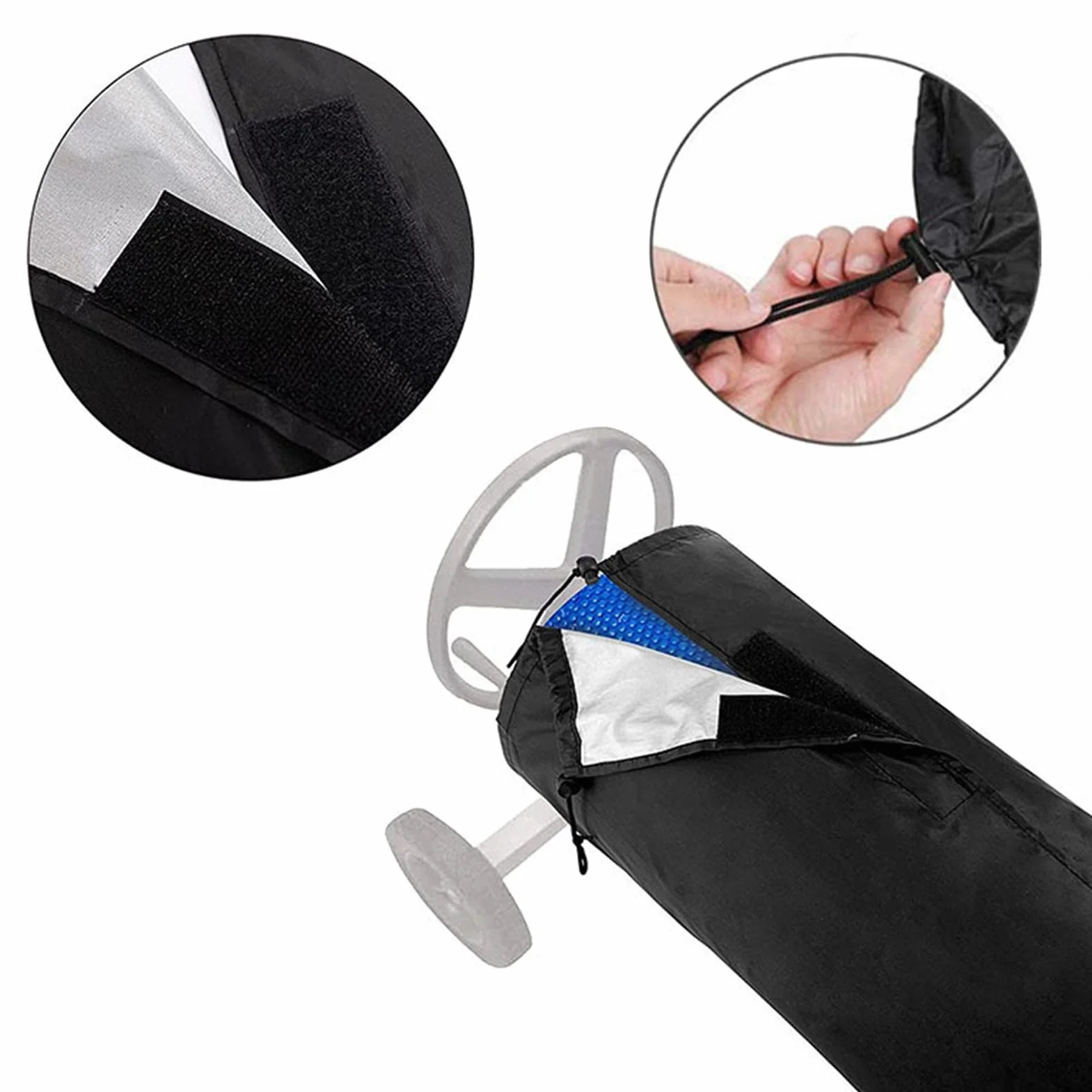 Carrete Solar para Piscina, Manta Solar, Cubierta Protectora Impermeable