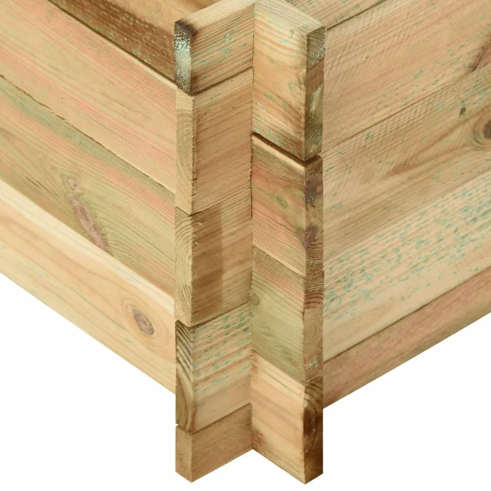 vidaXL Jardinera de Huerto Madera de Pino Plantador Sembradora Macetero