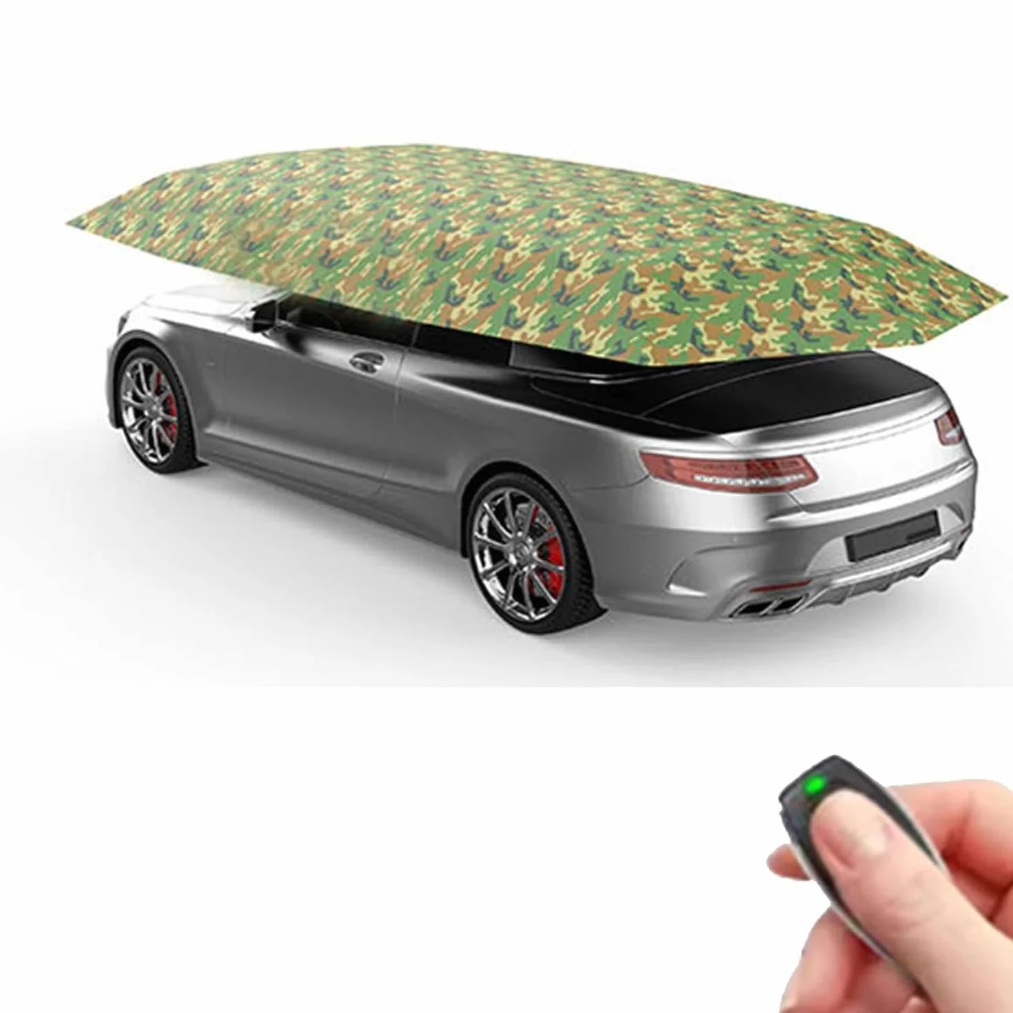 Carpa para coche plegable protección solar anti-UV 4.5x2.3m Camouflage