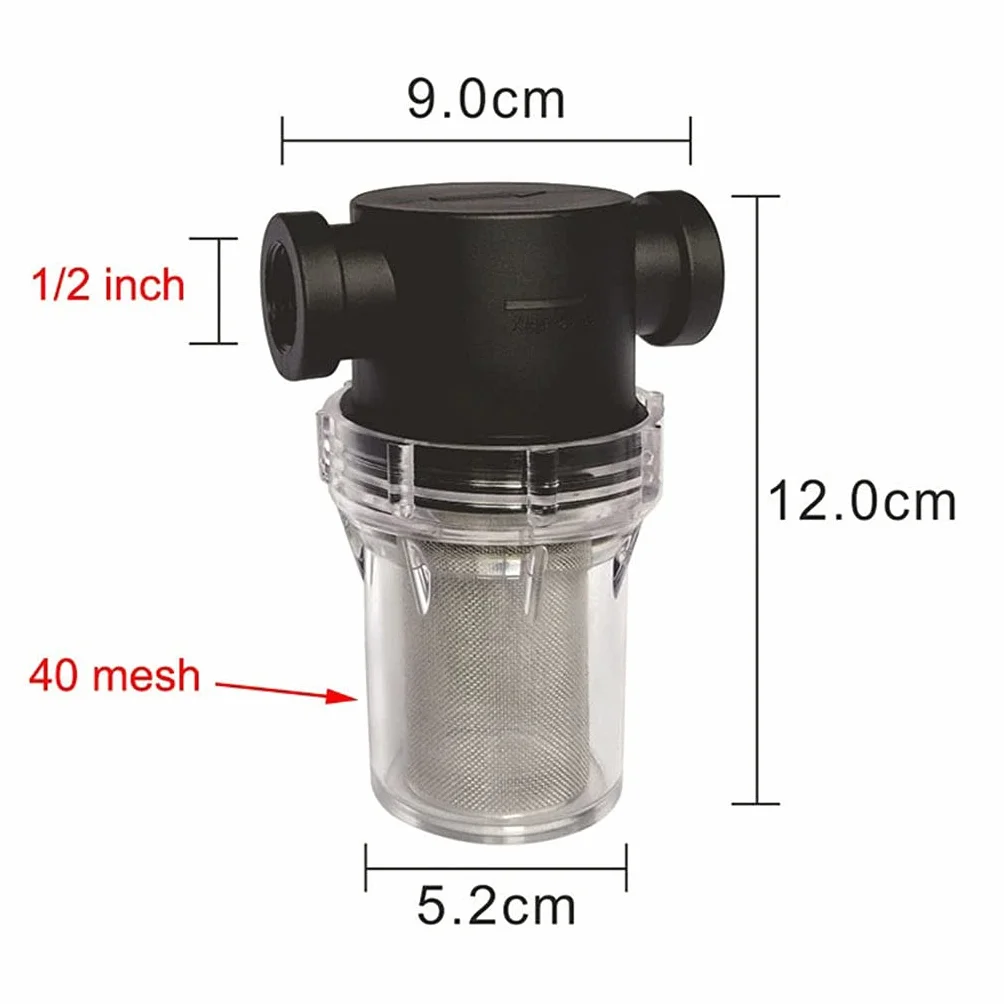 Filtro de agua for manguera de jardín - Filtro de malla en línea(40Mesh 1/2inch)